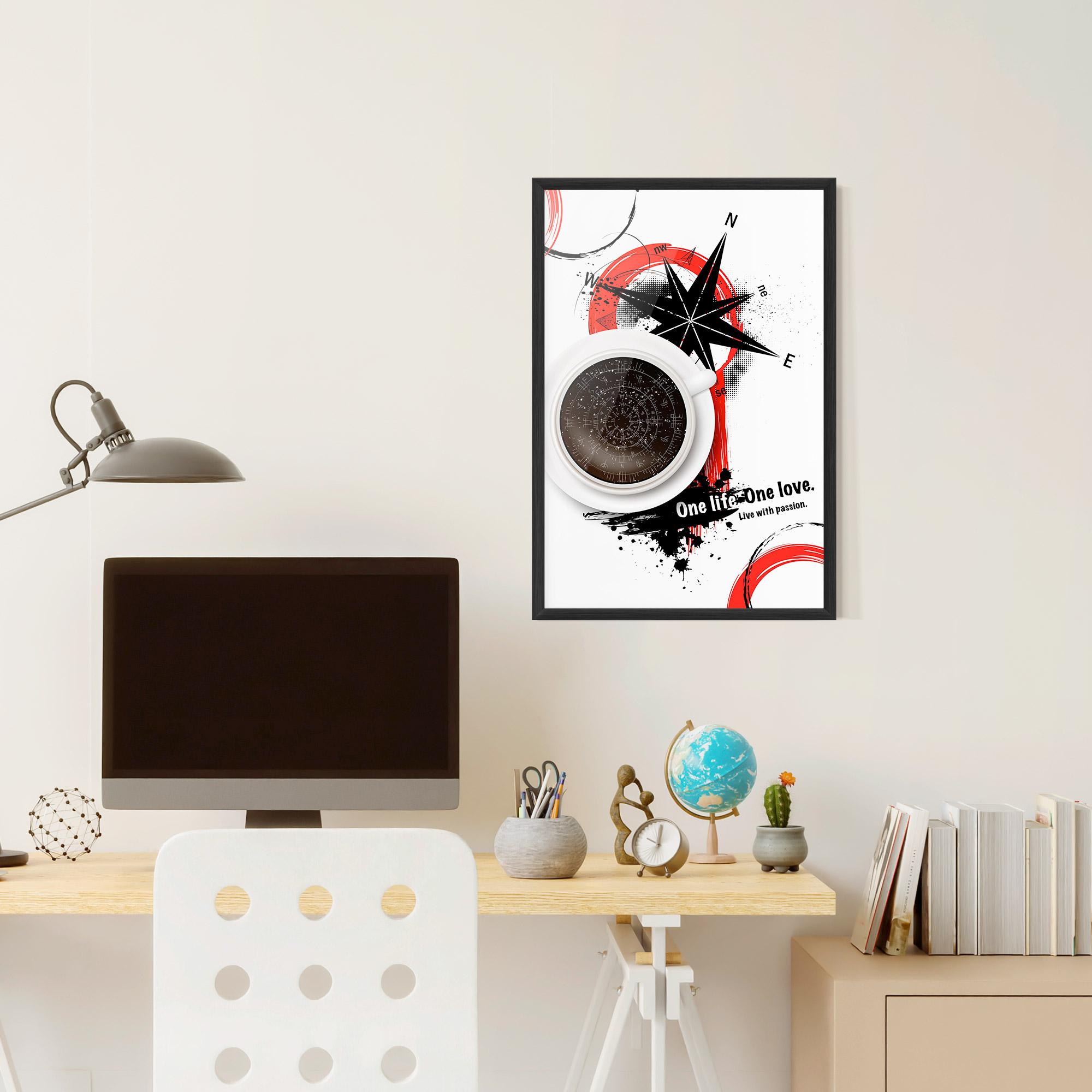 Keretezett Poszter Live With Passion mockup 6