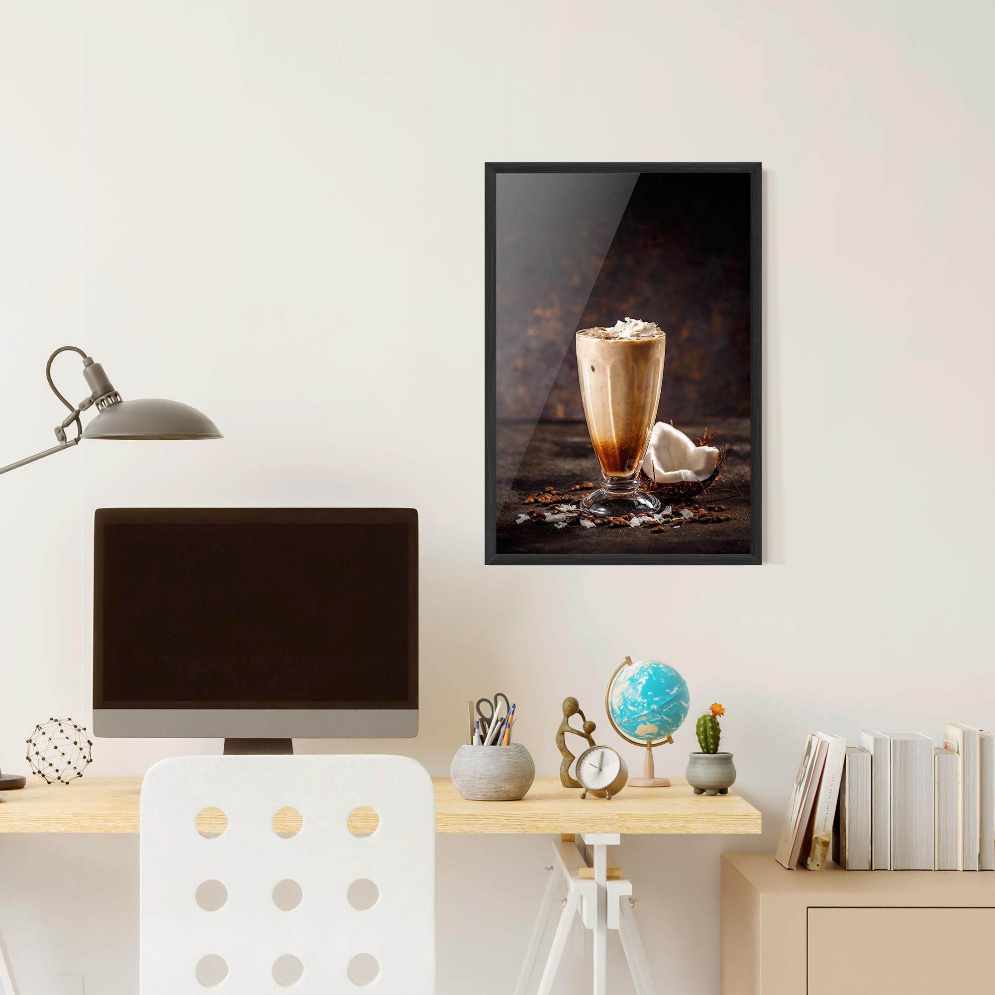 Keretezett Poszter Tasty Coconut Coffee mockup 6
