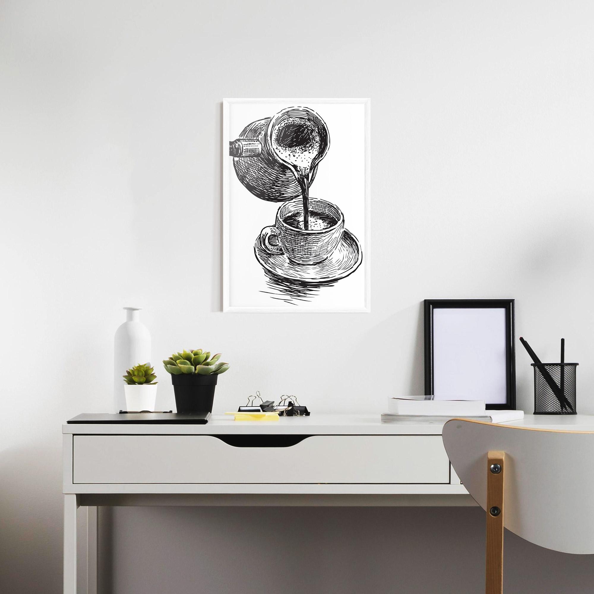 Keretezett Poszter Coffee Serving mockup 7