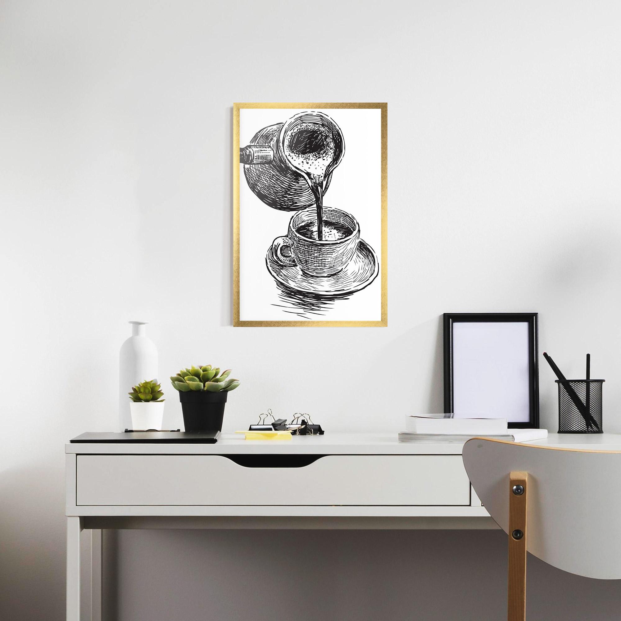 Keretezett Poszter Coffee Serving mockup 7