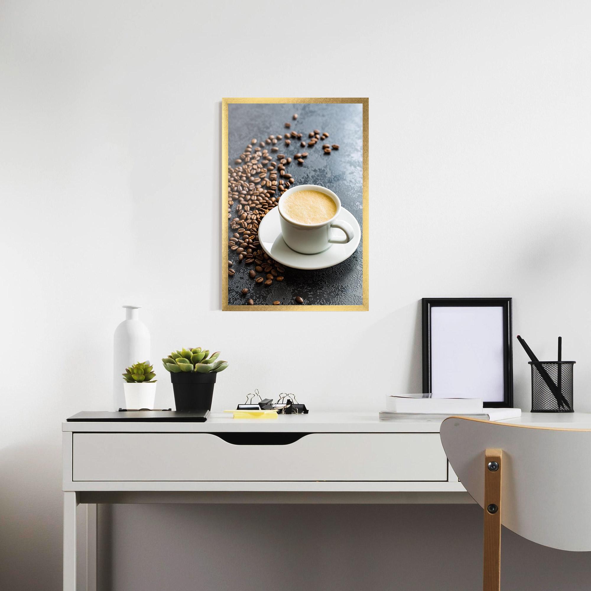 Keretezett Poszter Hot Cappuccino Coffee mockup 7