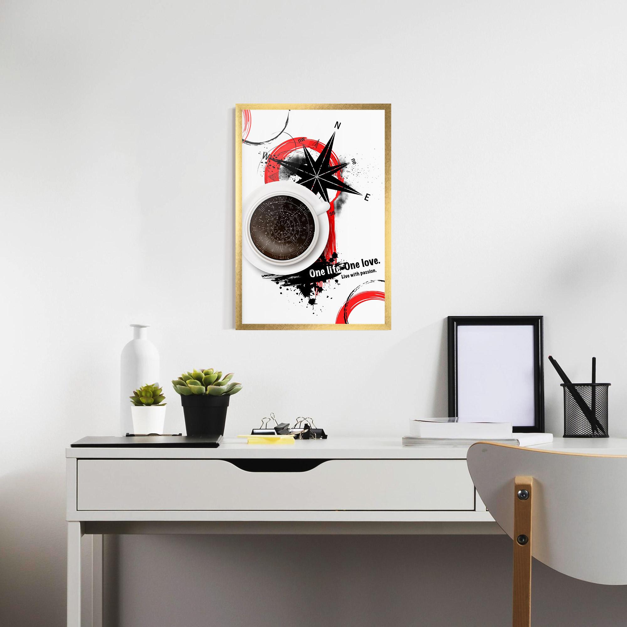 Keretezett Poszter Live With Passion mockup 7