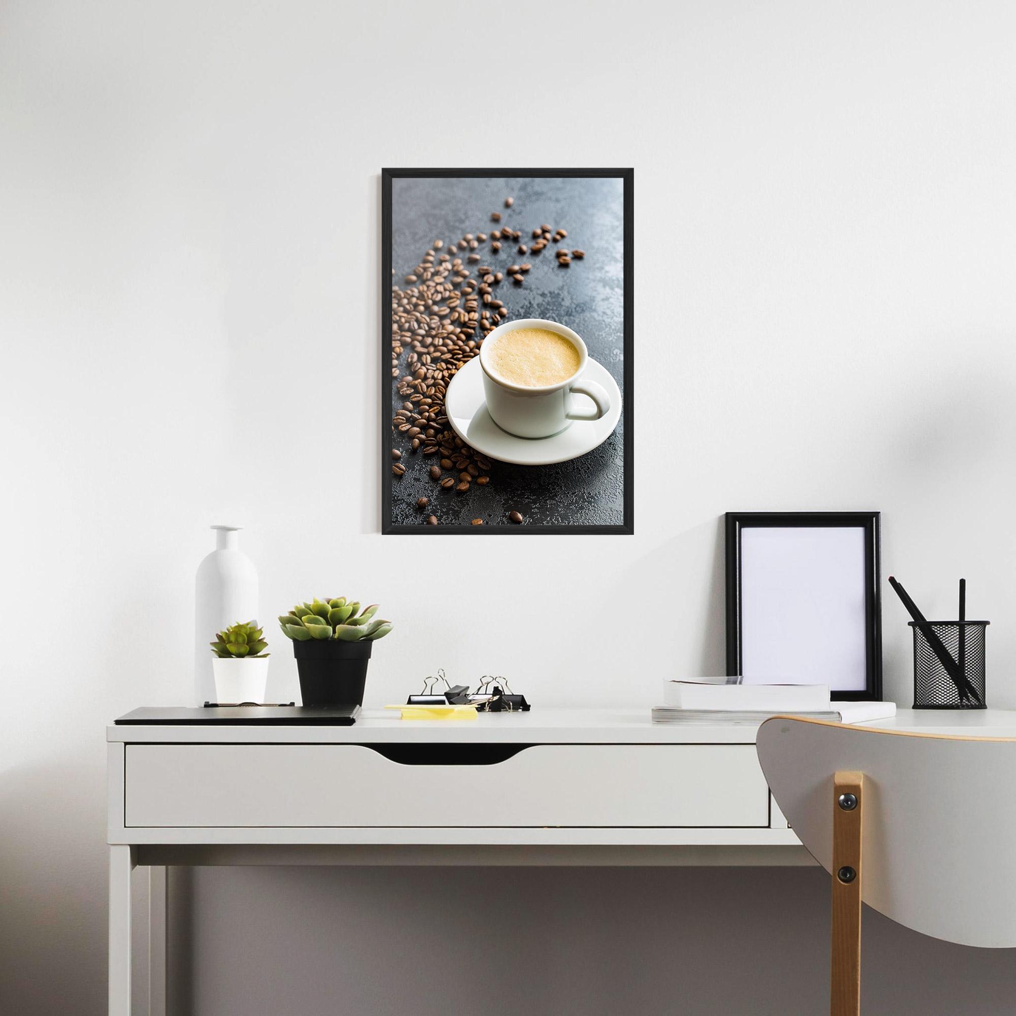 Keretezett Poszter Hot Cappuccino Coffee mockup 7