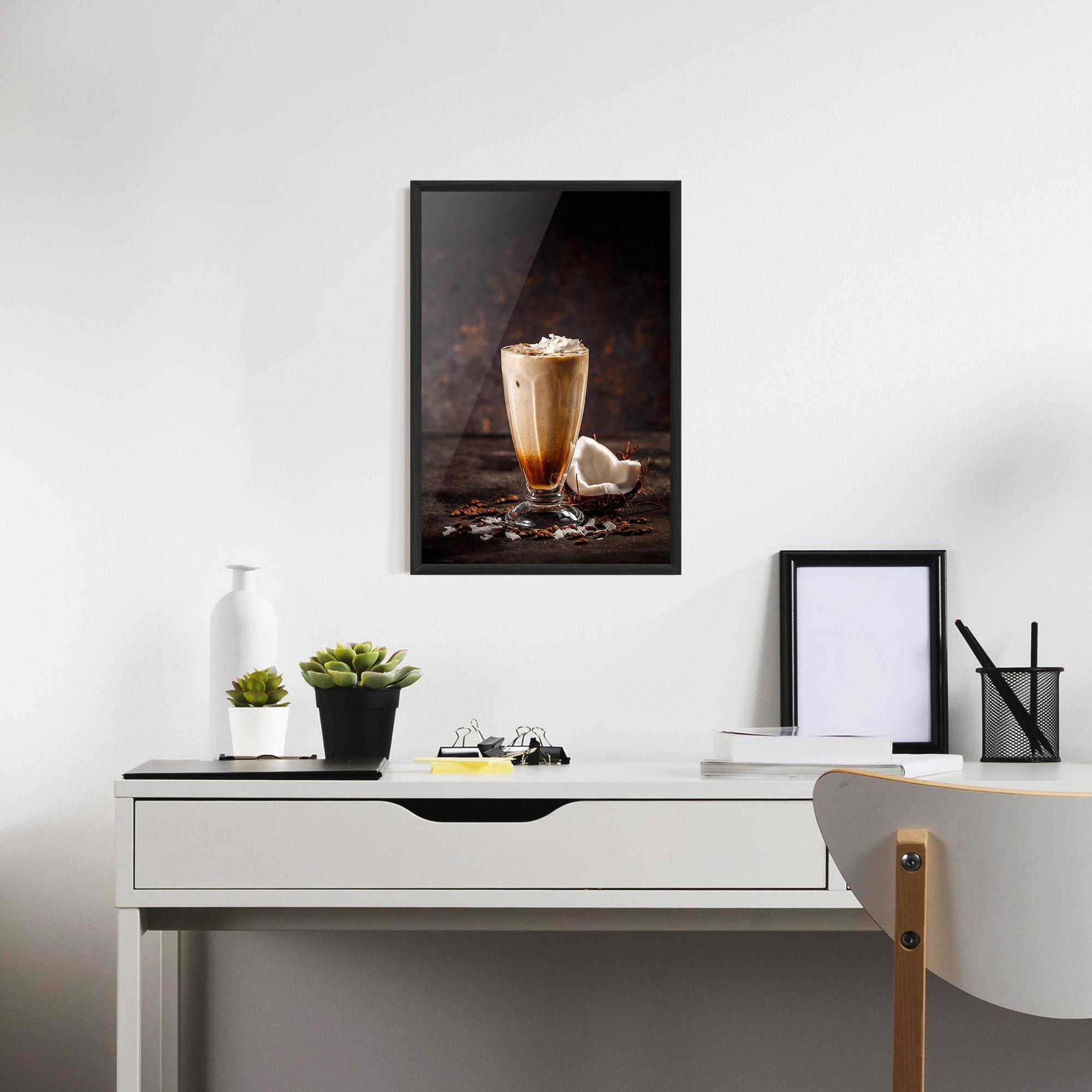 Keretezett Poszter Tasty Coconut Coffee mockup 7