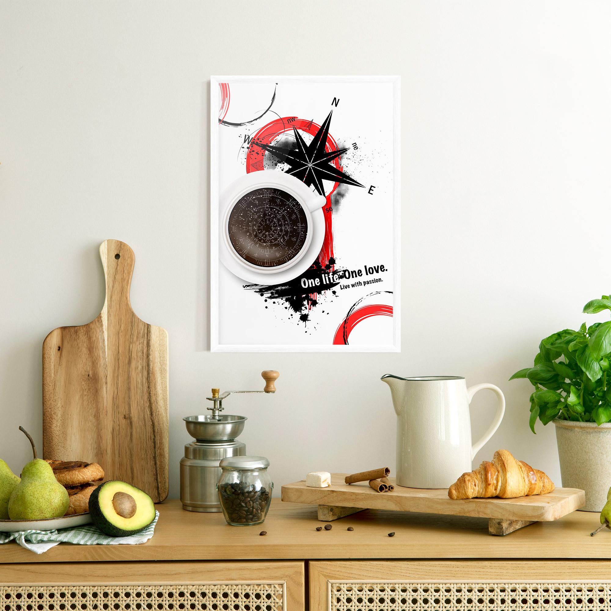 Keretezett Poszter Live With Passion mockup 8