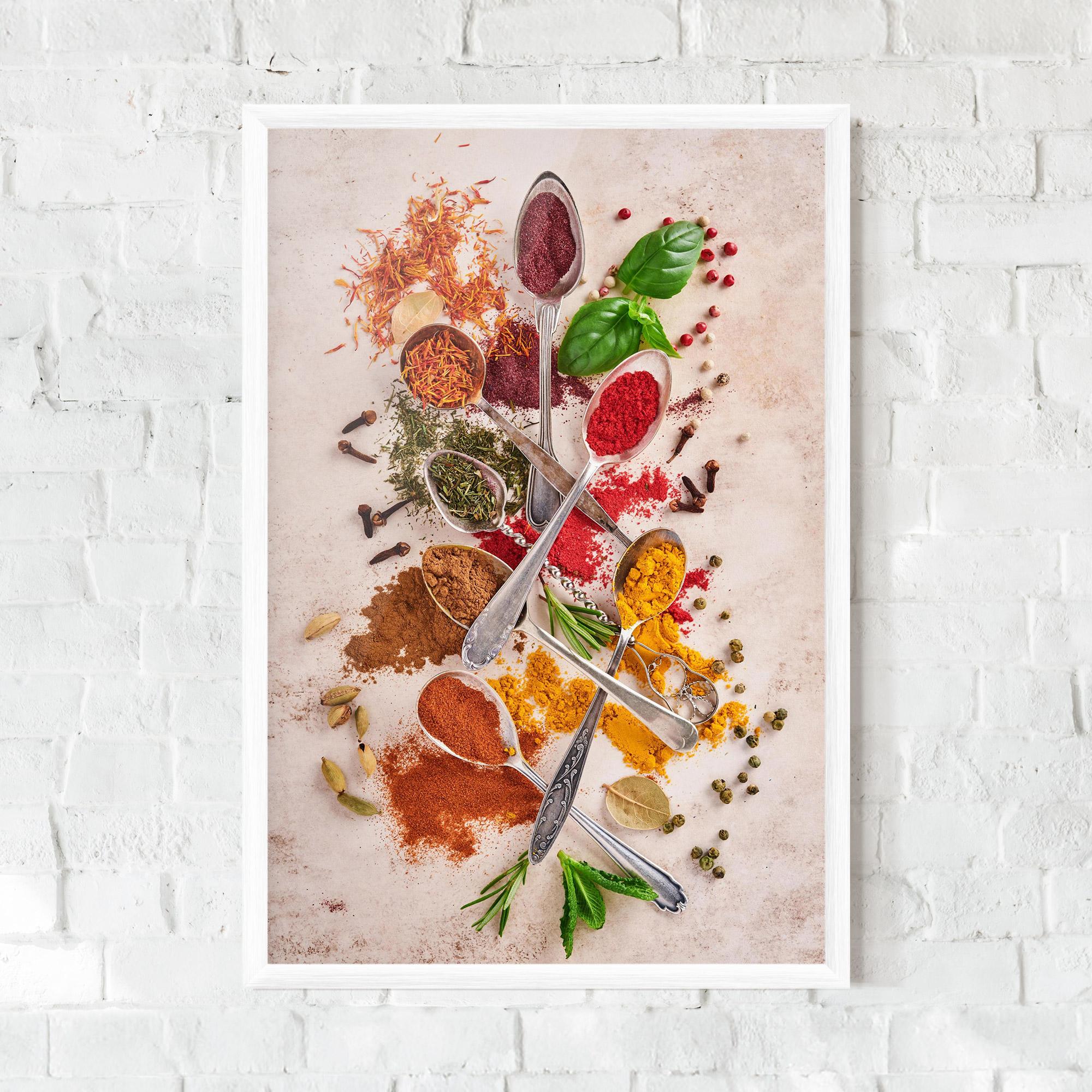 Keretezett Poszter Colorful Spices Cooking mockup 0