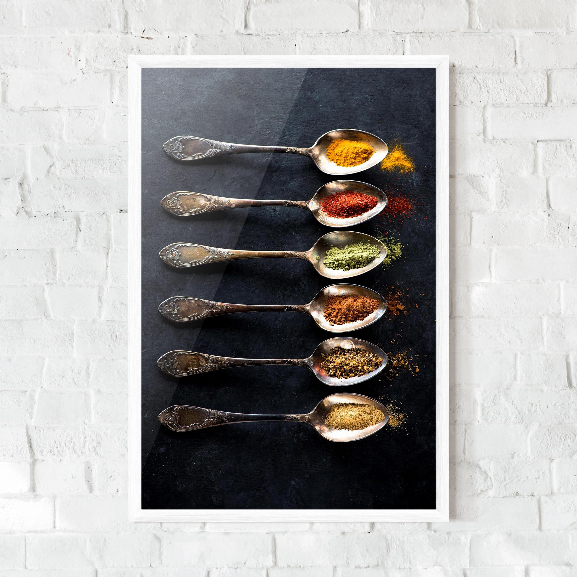 Keretezett Poszter Spices Herbs Spoons mockup 0
