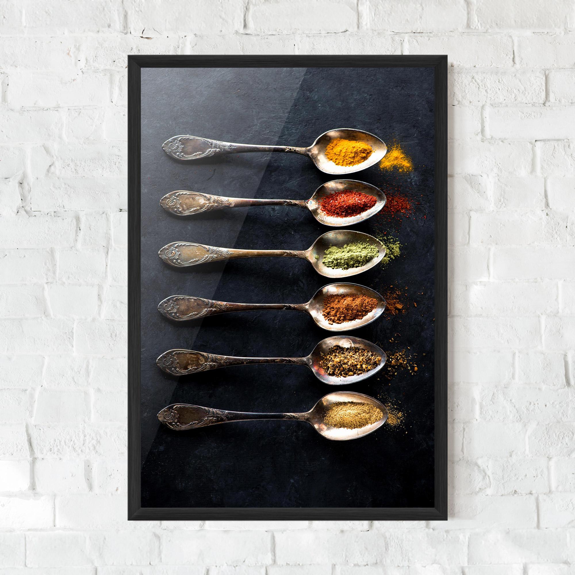 Keretezett Poszter Spices Herbs Spoons mockup 0