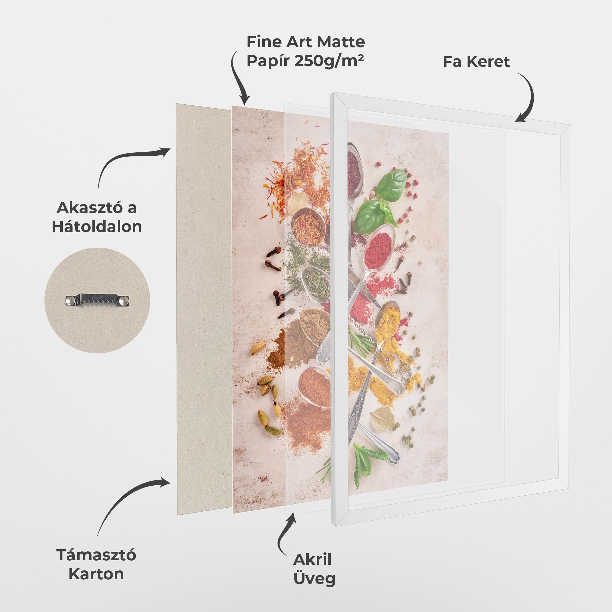 Keretezett Poszter Colorful Spices Cooking mockup 1