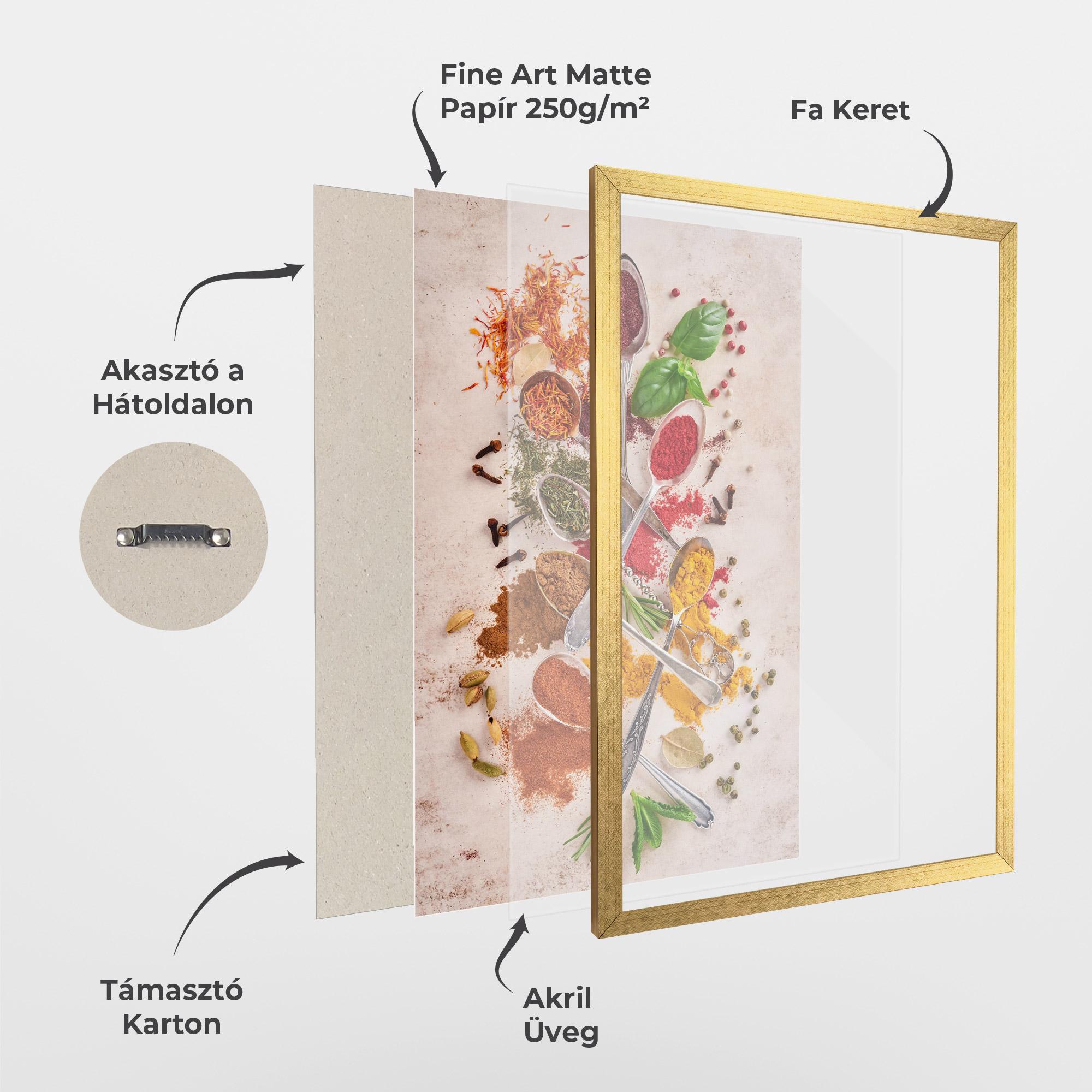 Keretezett Poszter Colorful Spices Cooking mockup 1