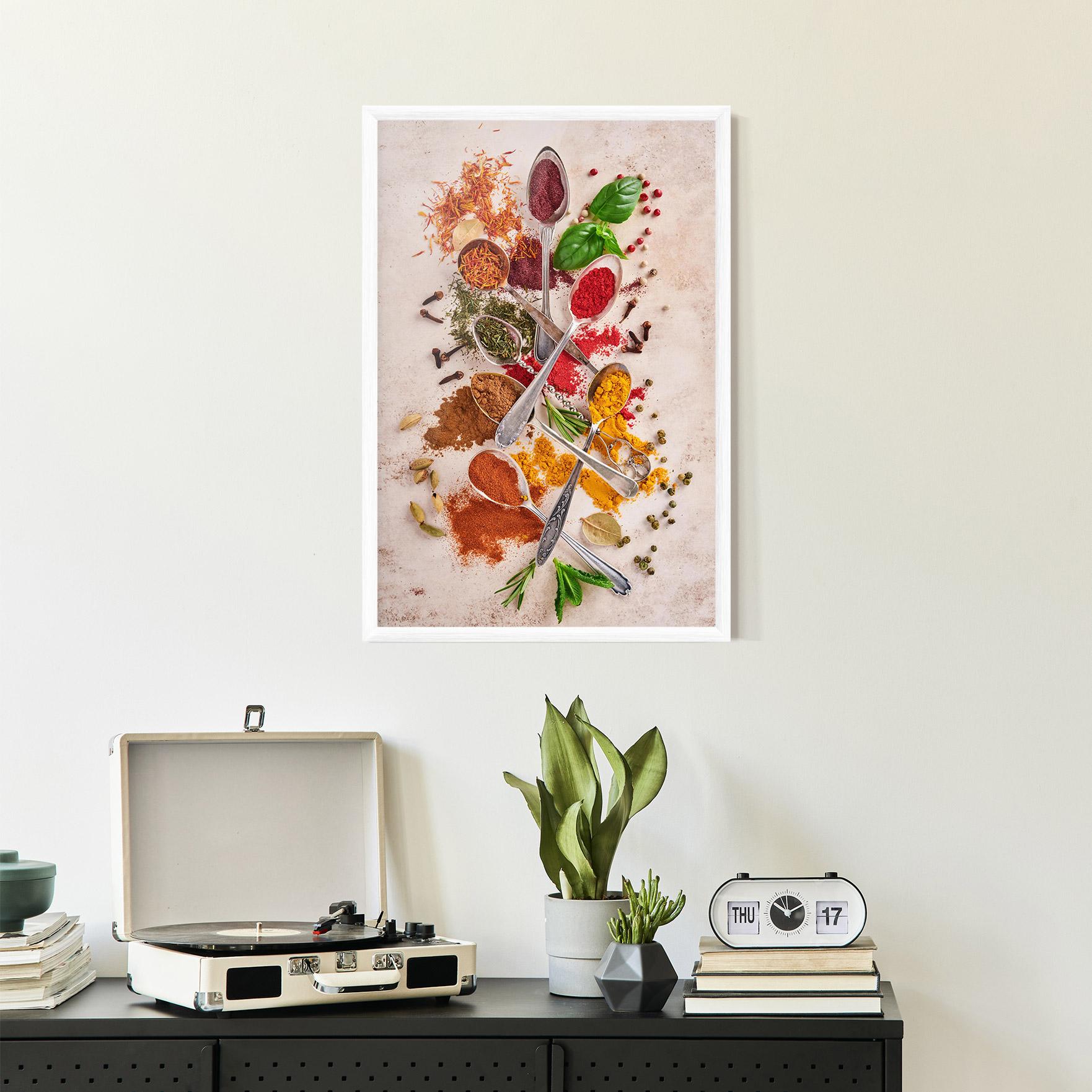 Keretezett Poszter Colorful Spices Cooking mockup 2