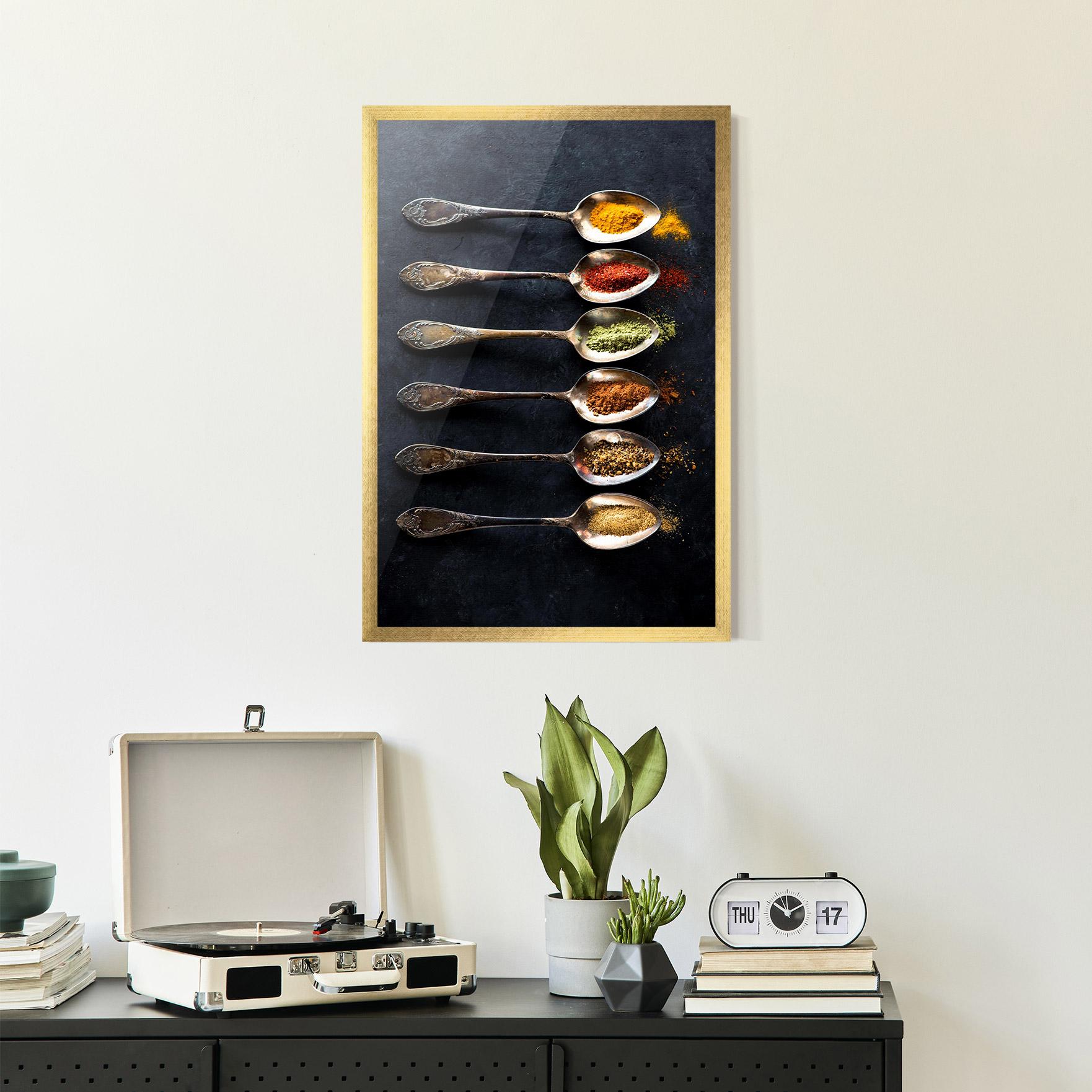 Keretezett Poszter Spices Herbs Spoons mockup 2