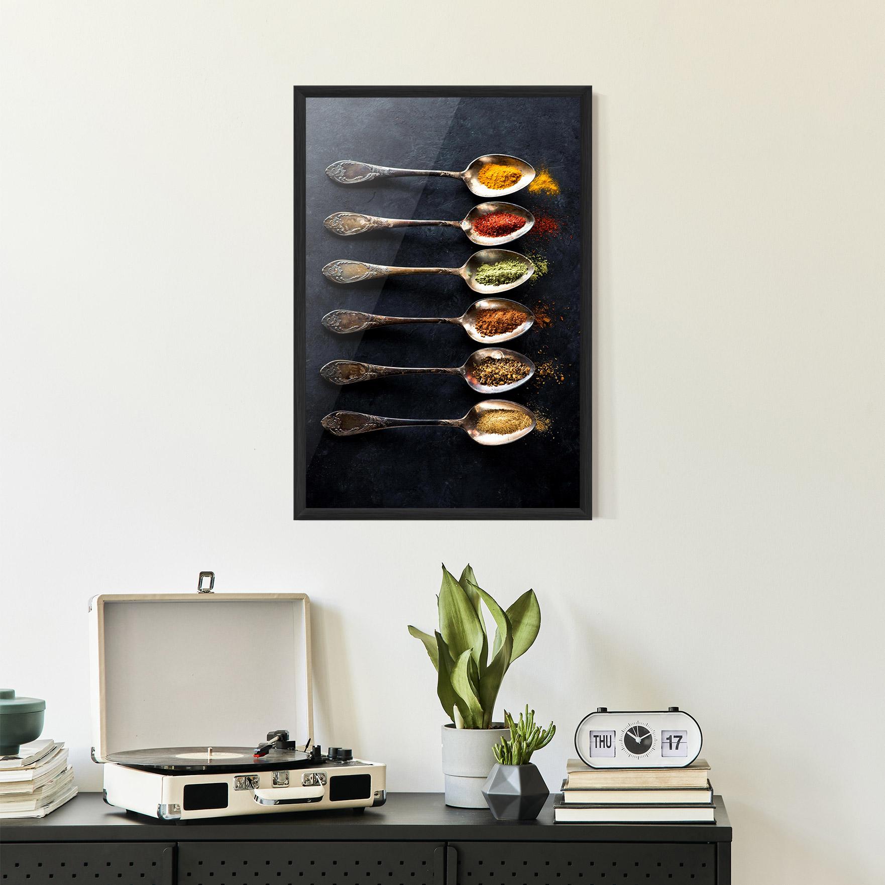 Keretezett Poszter Spices Herbs Spoons mockup 2