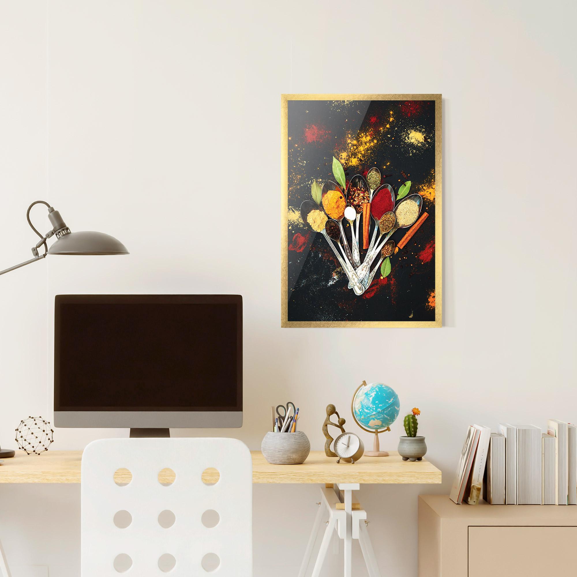 Keretezett Poszter Cooking Spices Spoons mockup 6