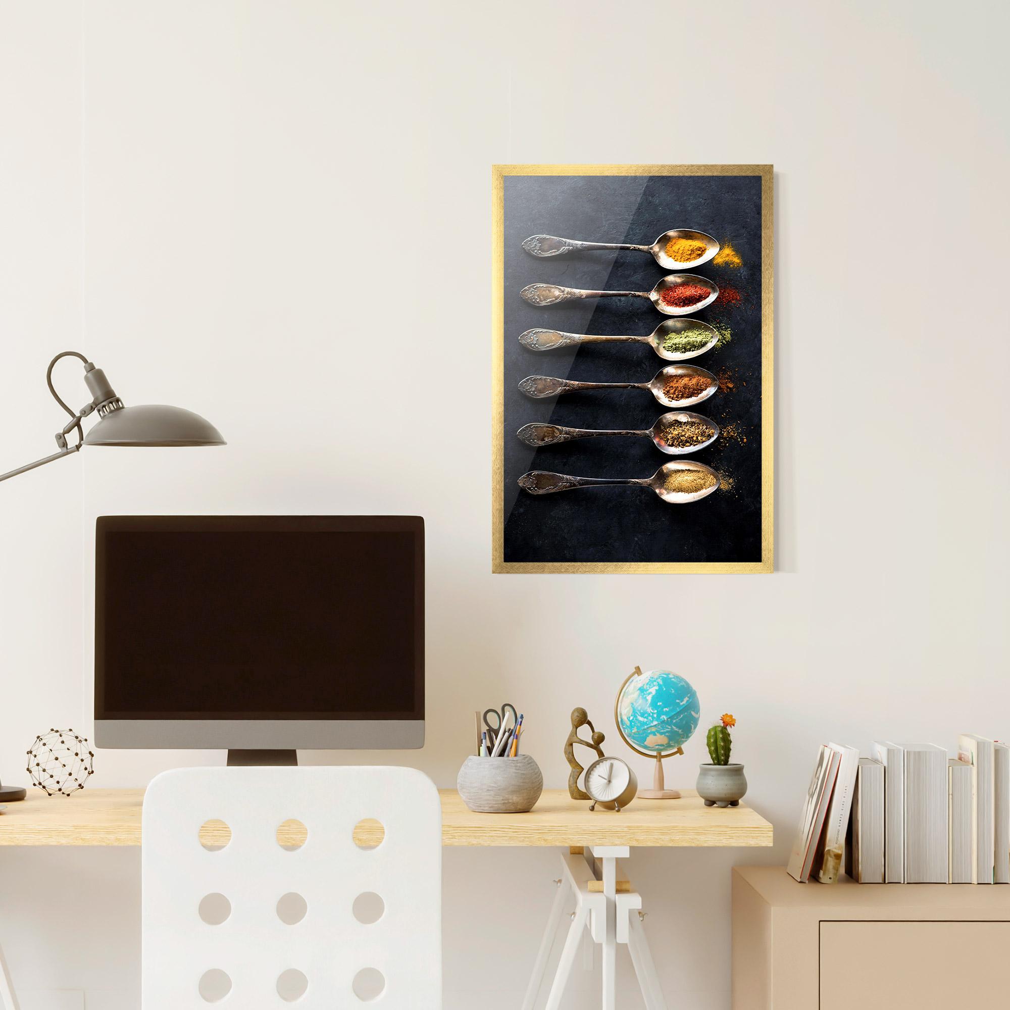 Keretezett Poszter Spices Herbs Spoons mockup 6