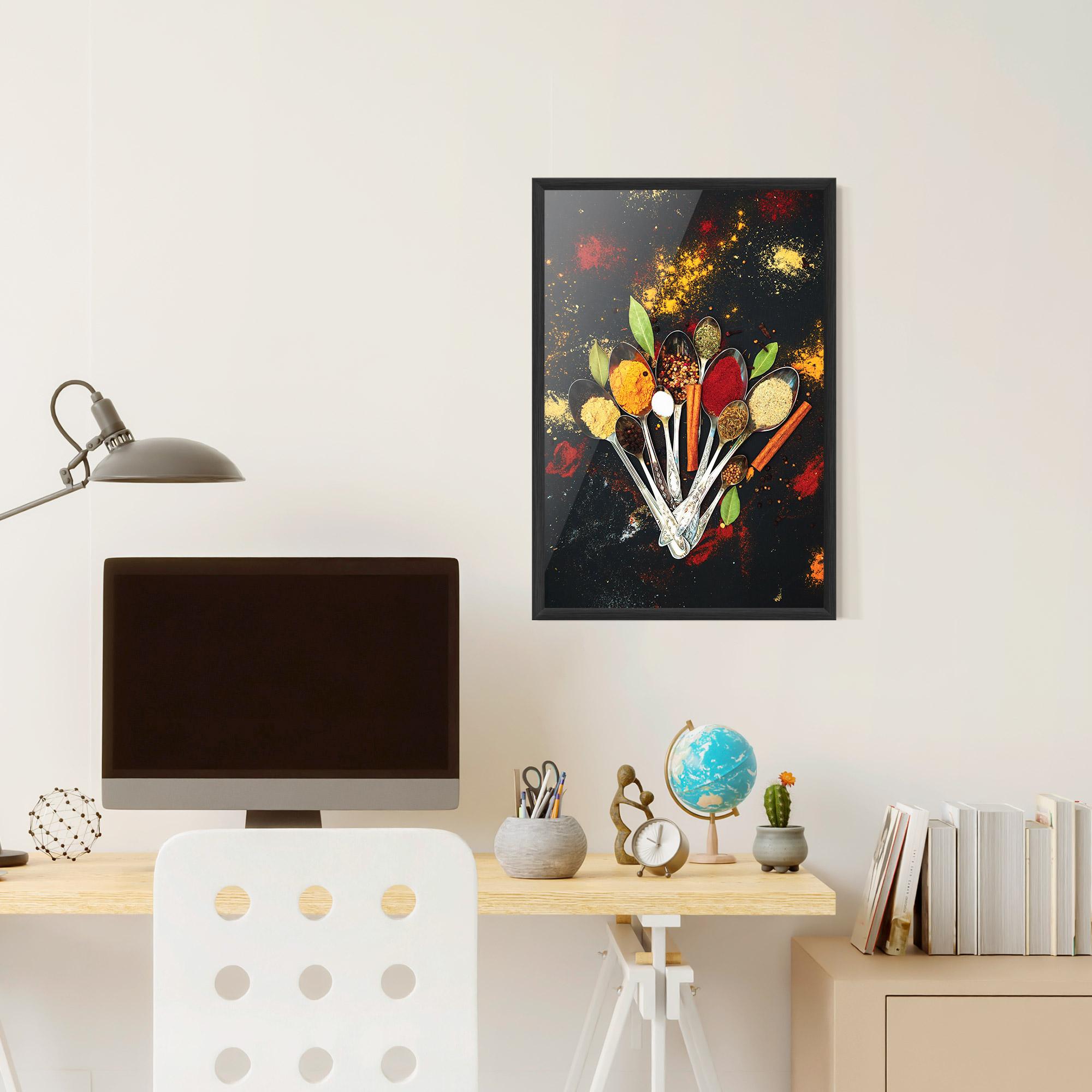 Keretezett Poszter Cooking Spices Spoons mockup 6