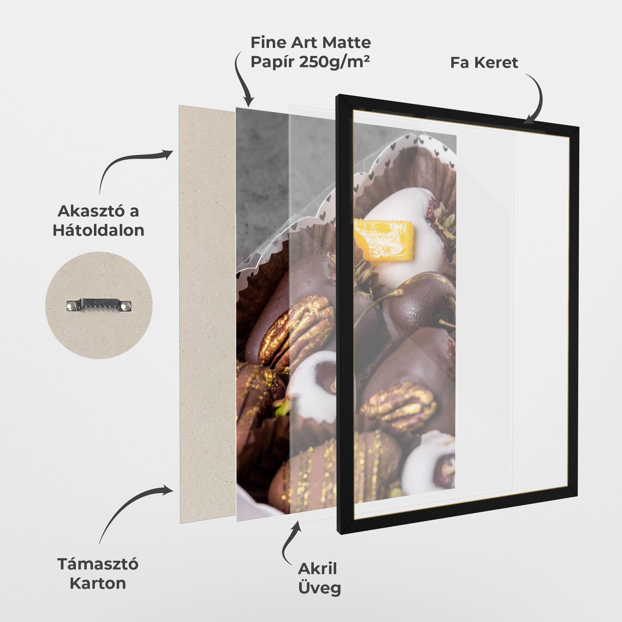 Keretezett Poszter Chocolate Covered mockup 1