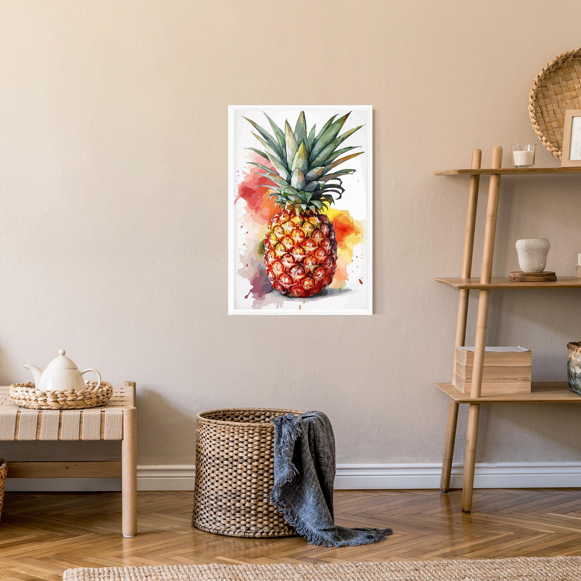 Keretezett Poszter Pineapple Watercolor mockup 9