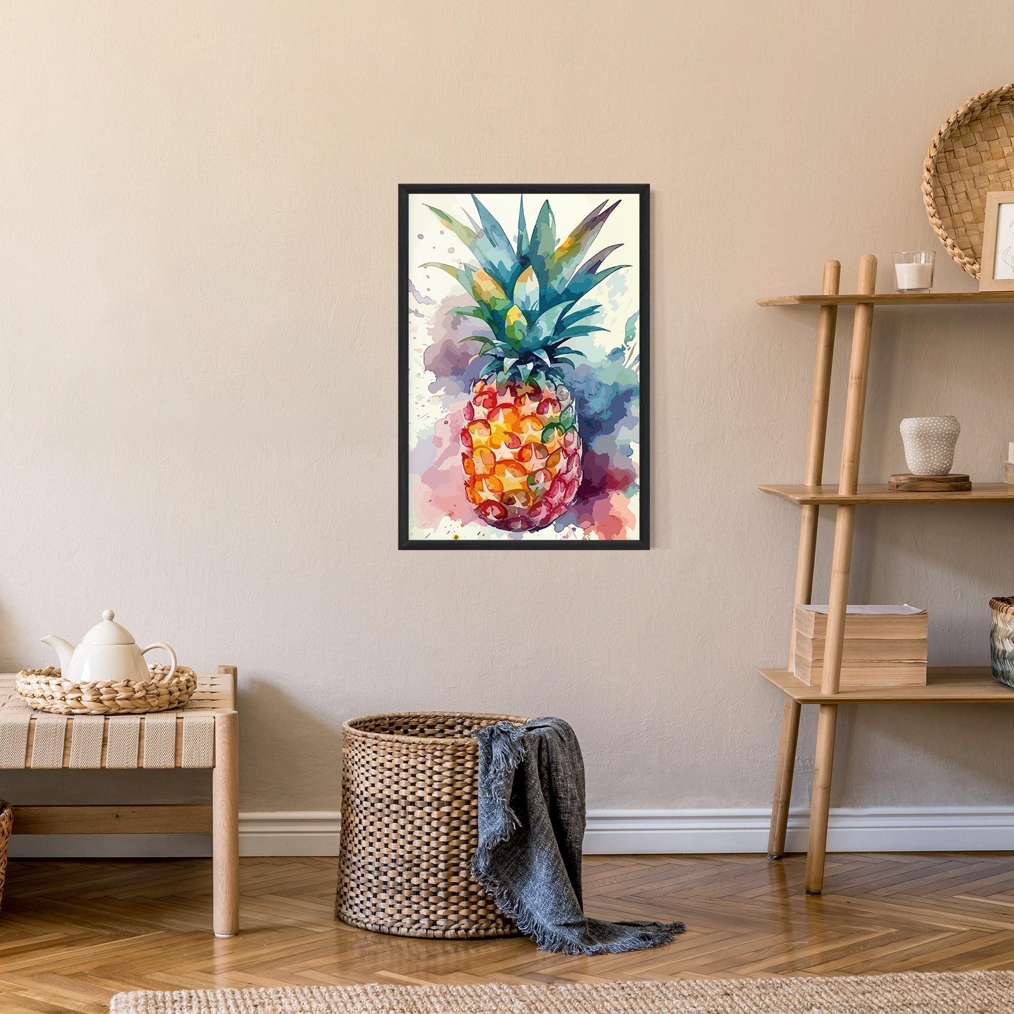 Keretezett Poszter Colorful Pineapple mockup 9