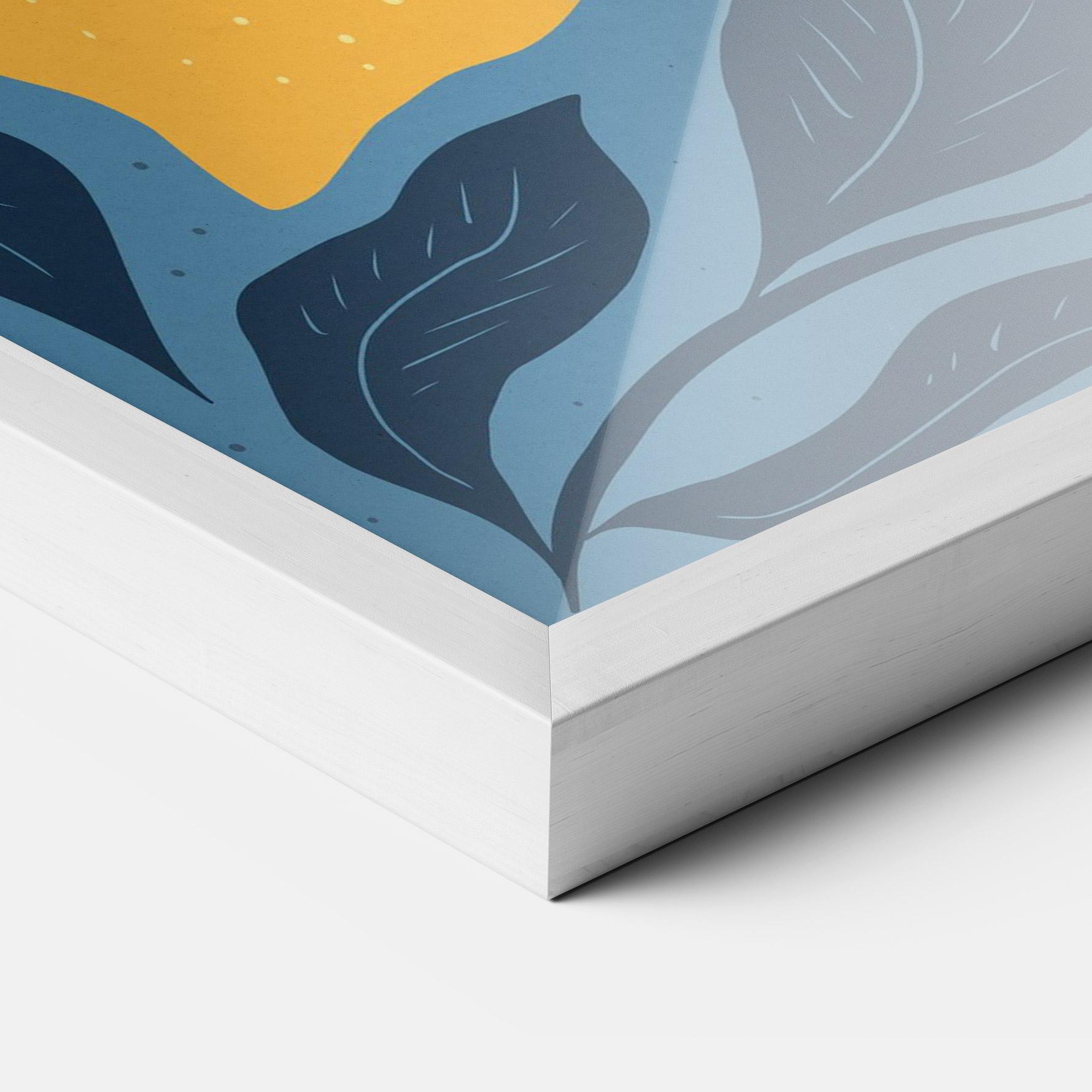 Keretezett Poszter Lemon On Blue mockup 3