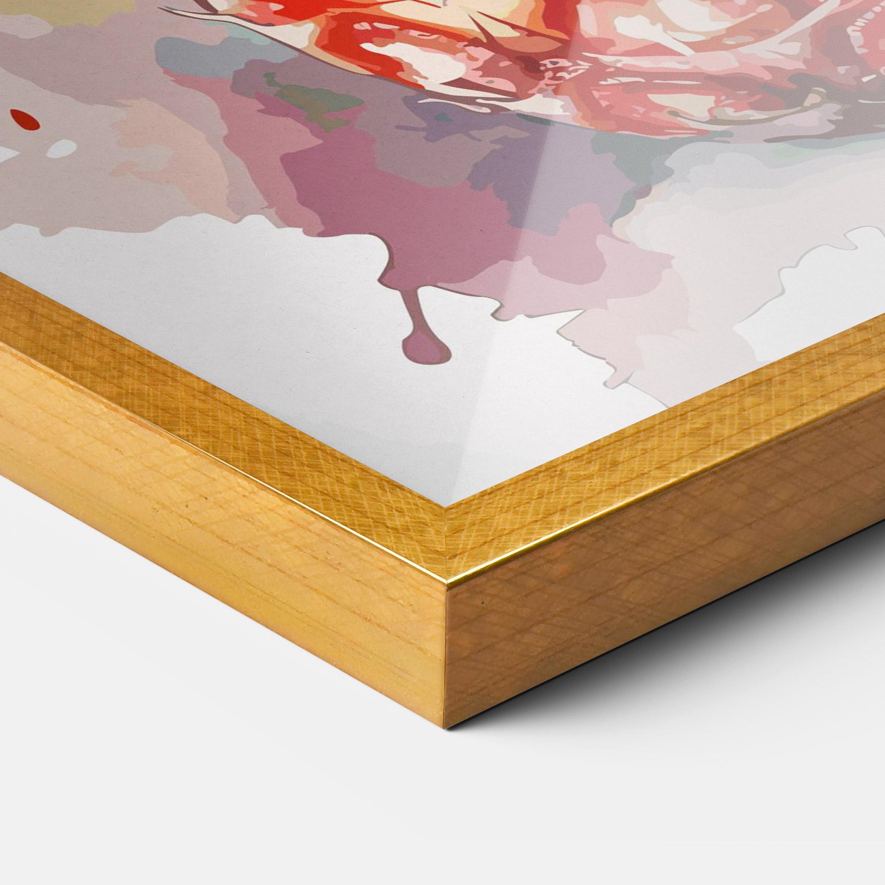 Keretezett Poszter Pineapple Watercolor mockup 3