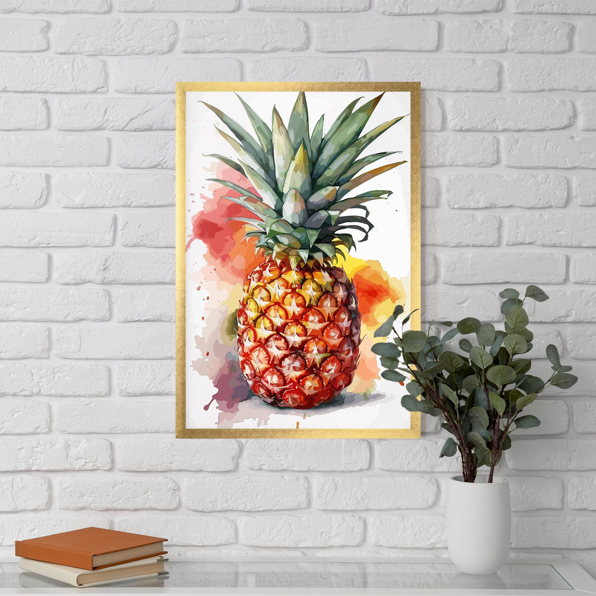 Pineapple Watercolor mockup 5