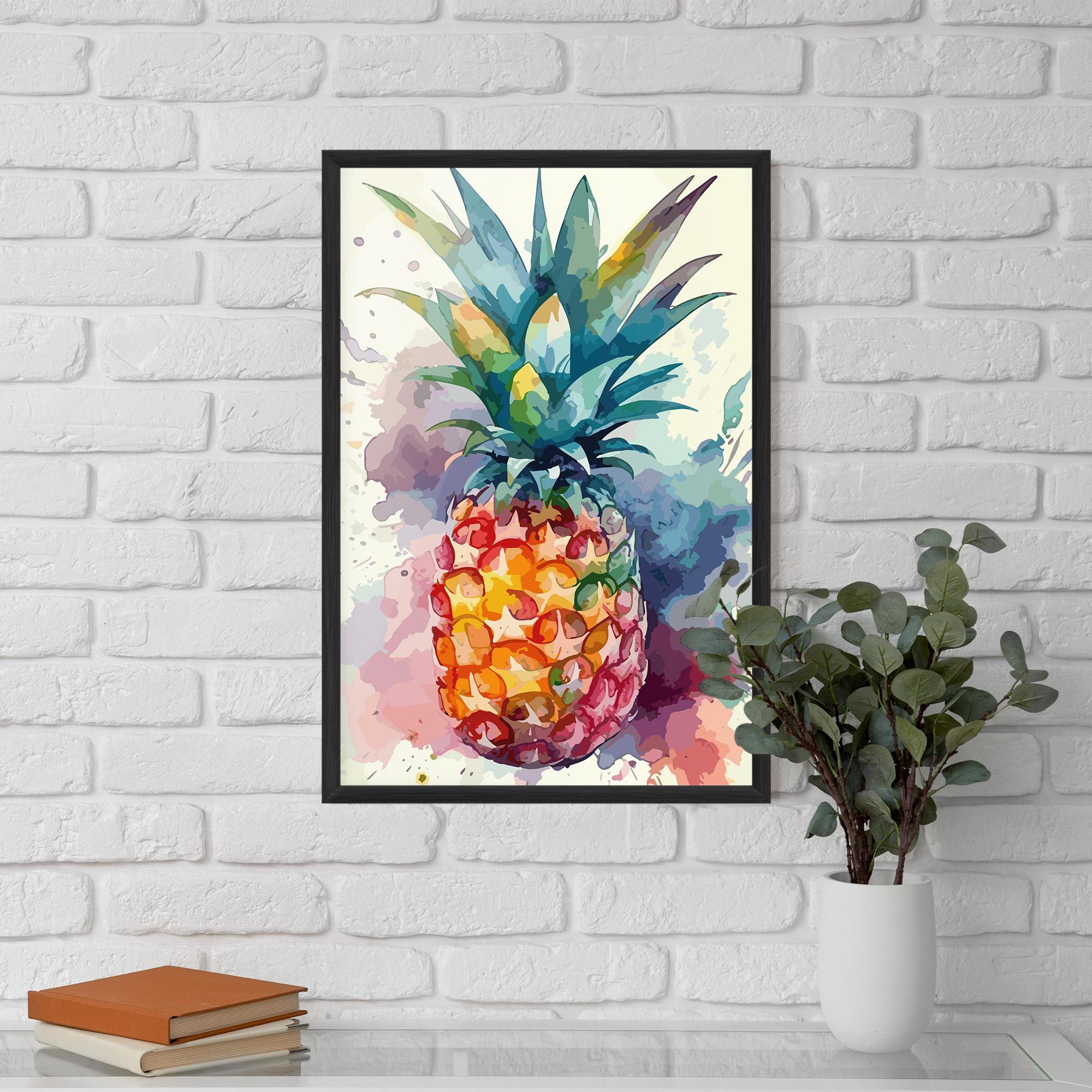 Keretezett Poszter Colorful Pineapple mockup 5