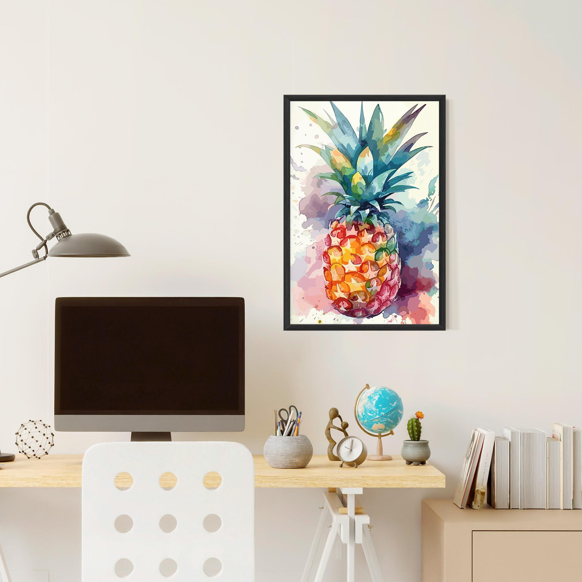 Keretezett Poszter Colorful Pineapple mockup 6