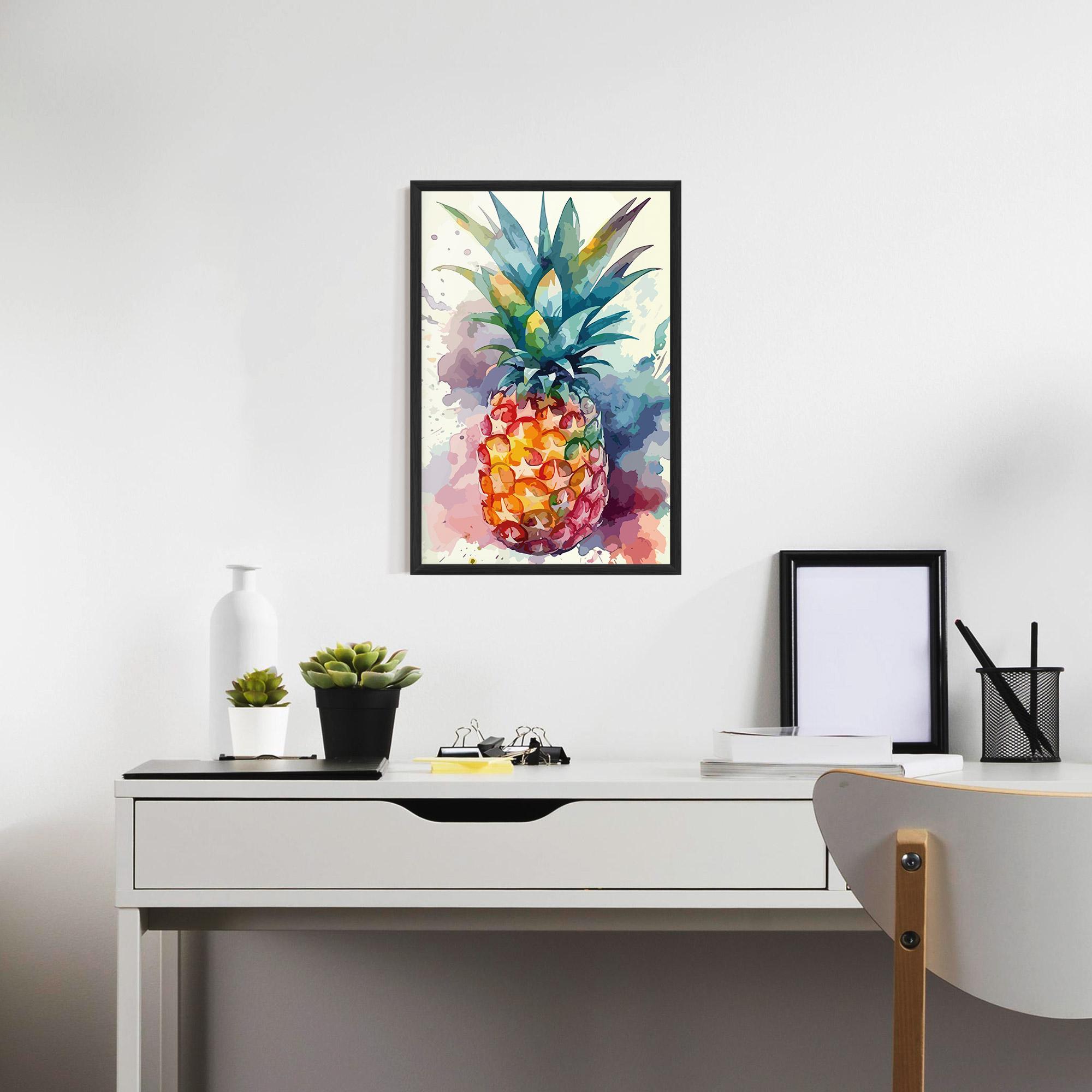 Keretezett Poszter Colorful Pineapple mockup 7