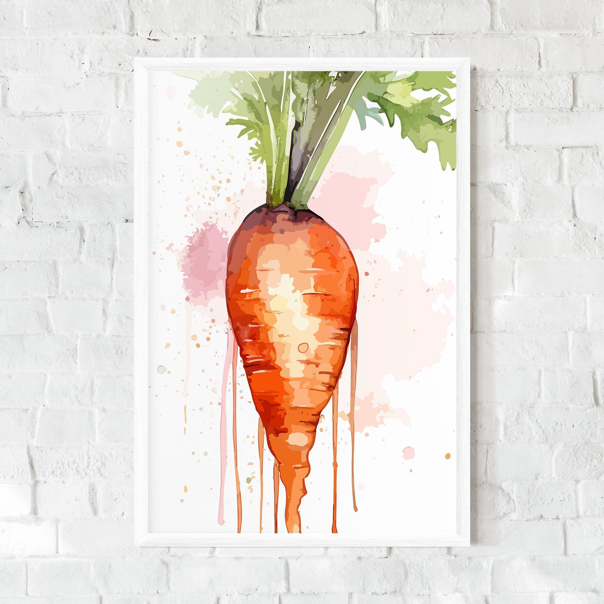 Keretezett Poszter Watercolor Carrot mockup 0