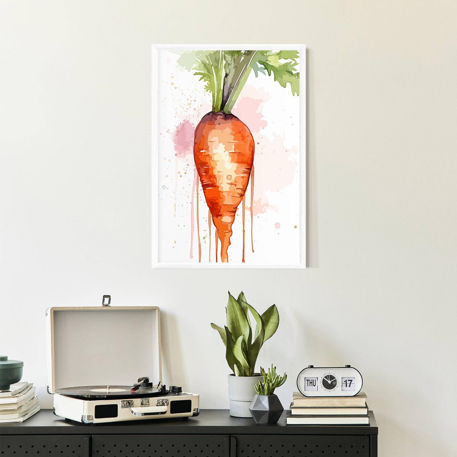 Keretezett Poszter Watercolor Carrot mockup 2