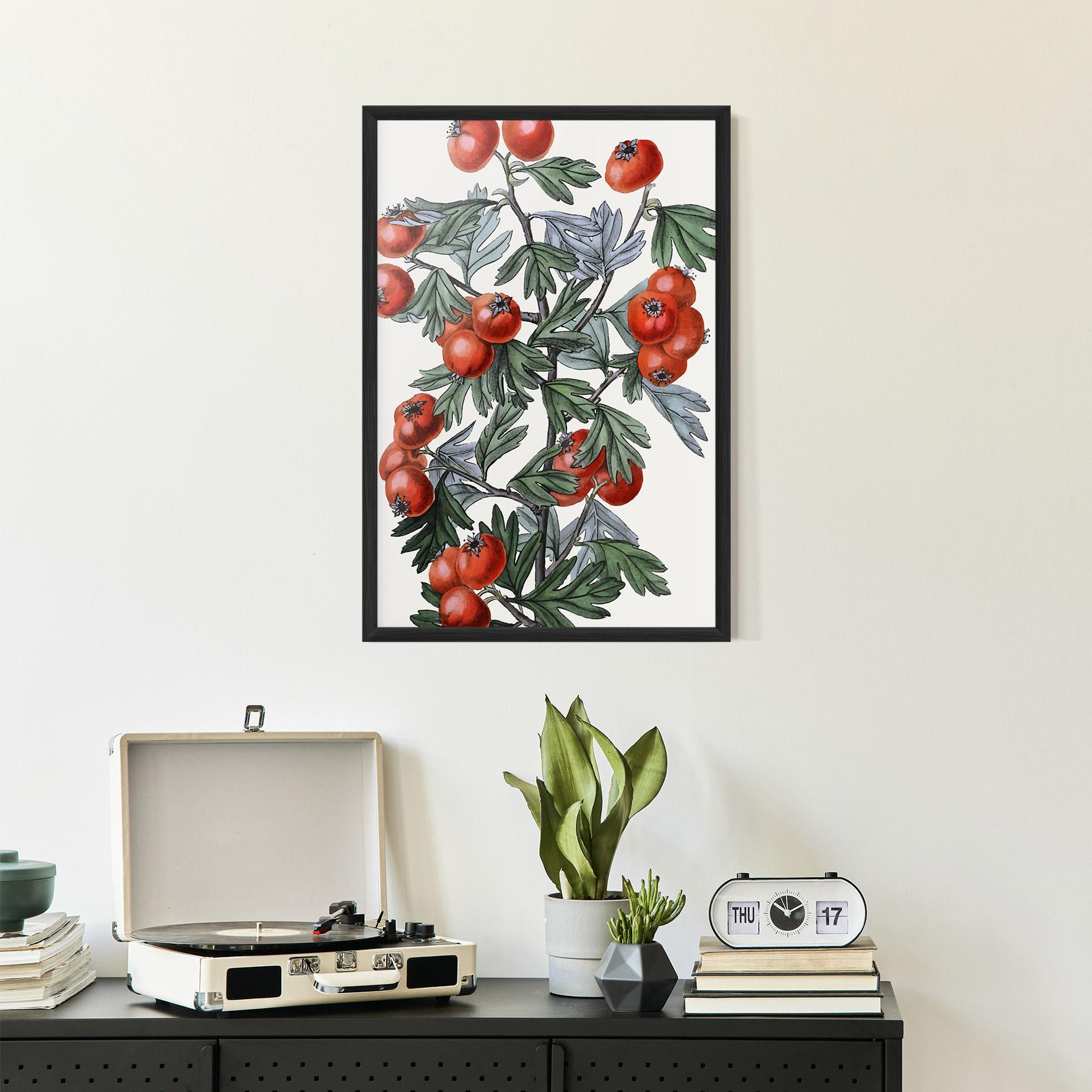 Keretezett Poszter Cherry Drawing mockup 2