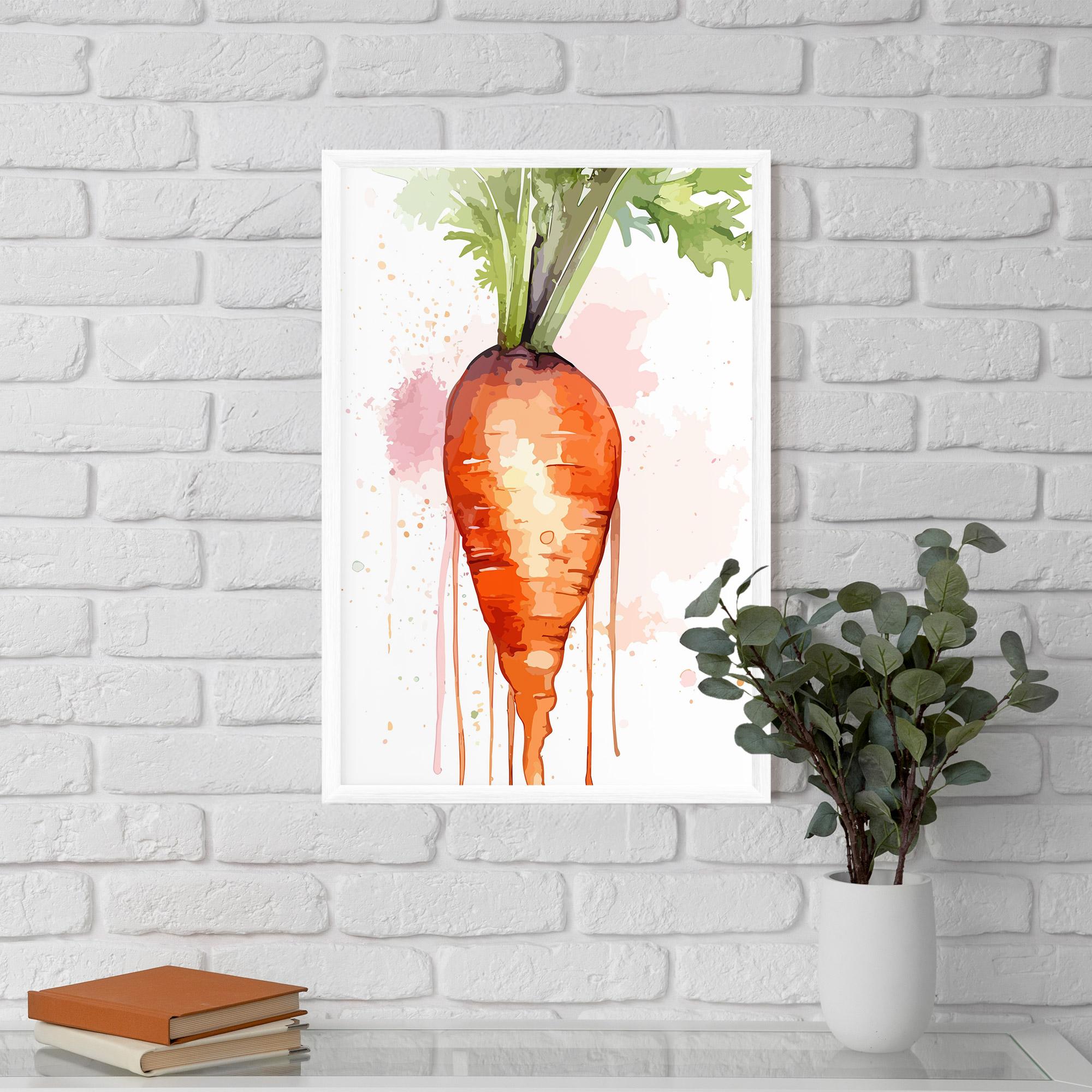 Keretezett Poszter Watercolor Carrot mockup 5