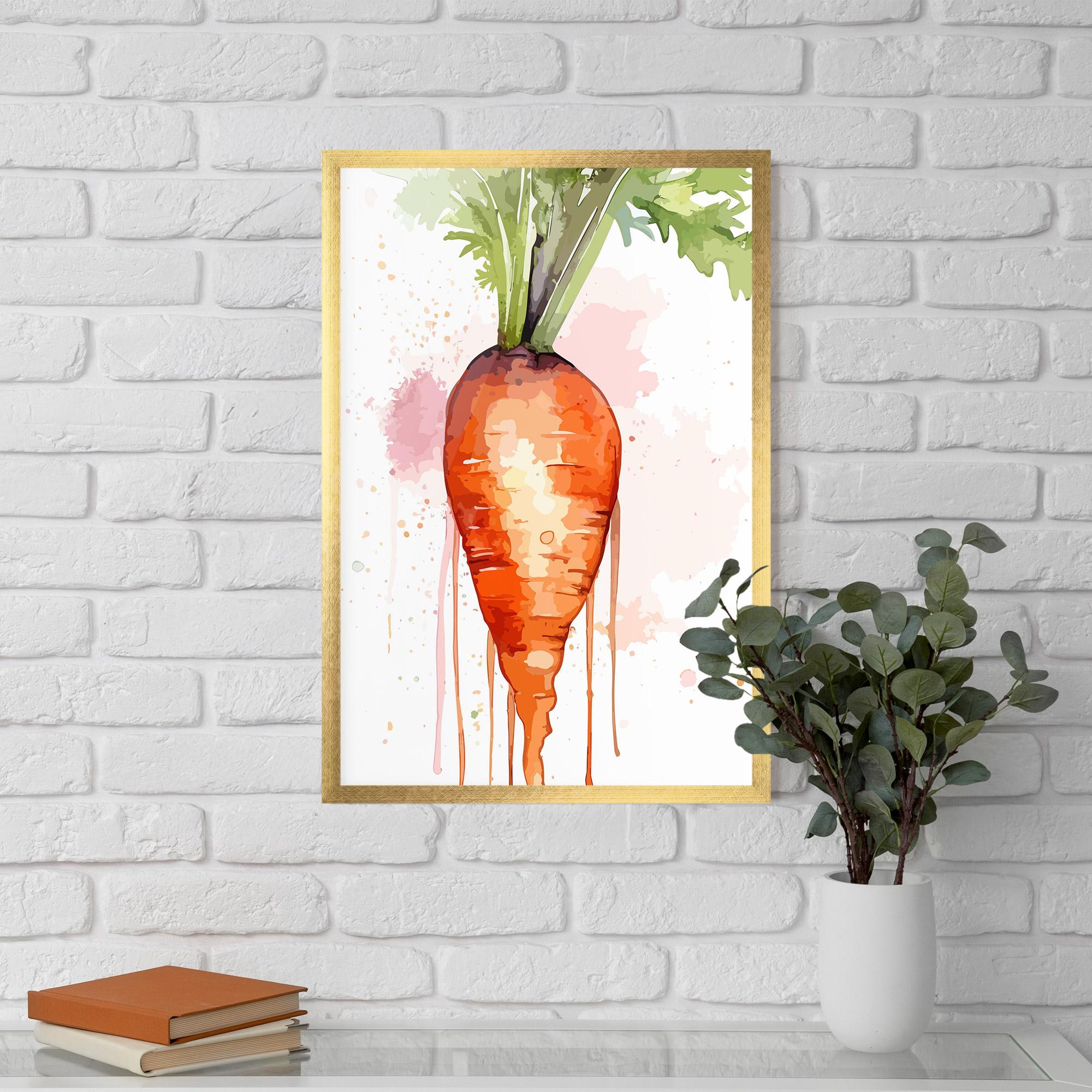Keretezett Poszter Watercolor Carrot mockup 5