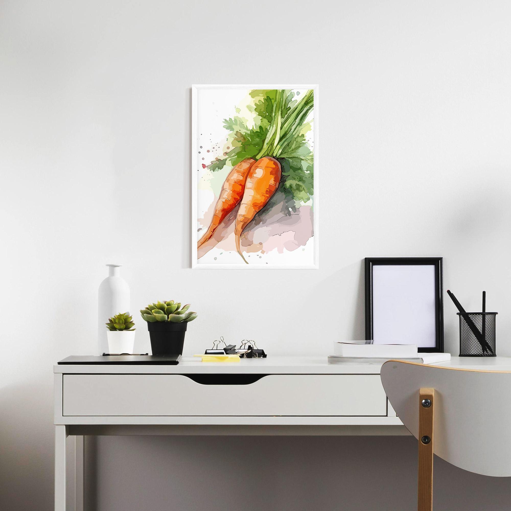 Keretezett Poszter Carrot Watercolor mockup 7