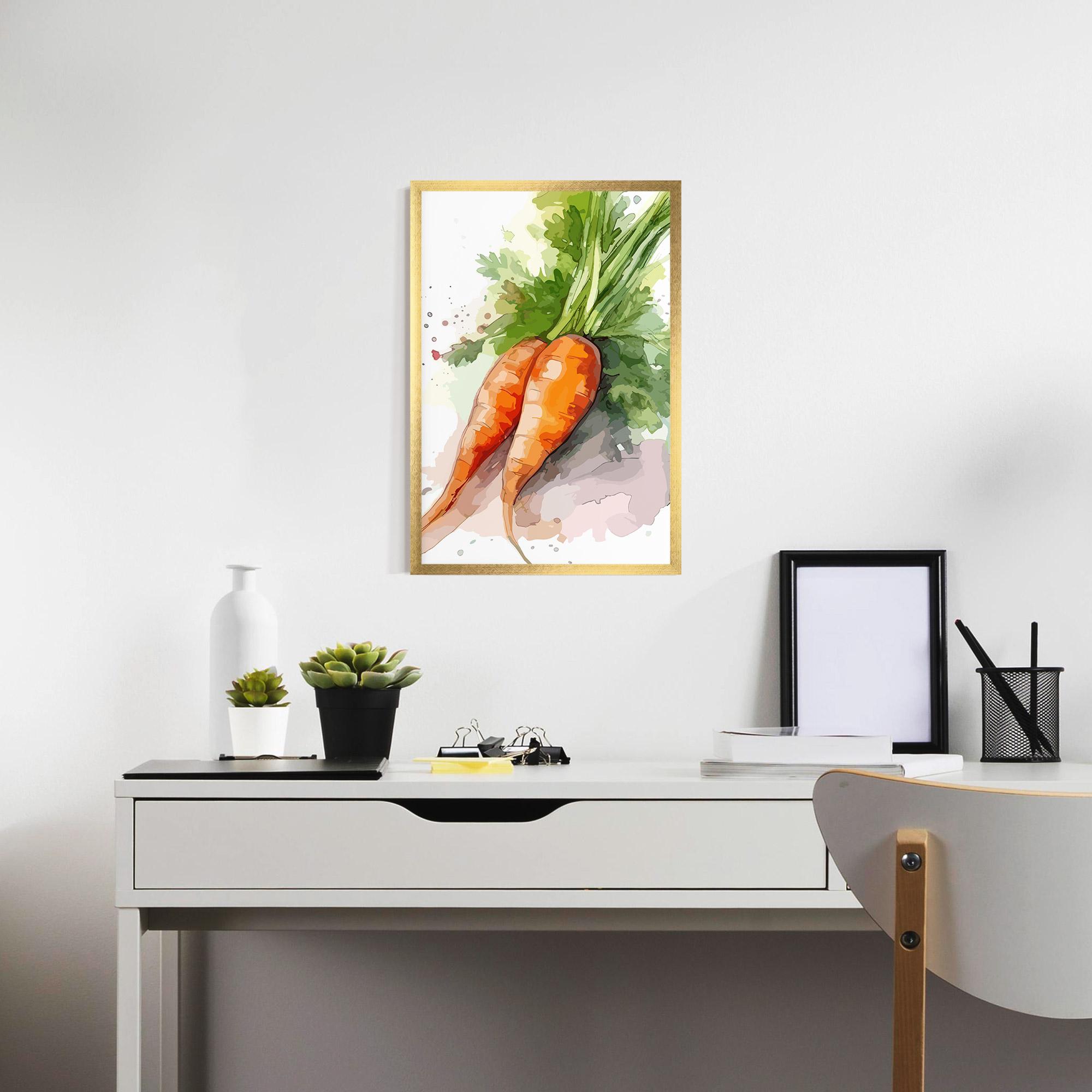 Keretezett Poszter Carrot Watercolor mockup 7