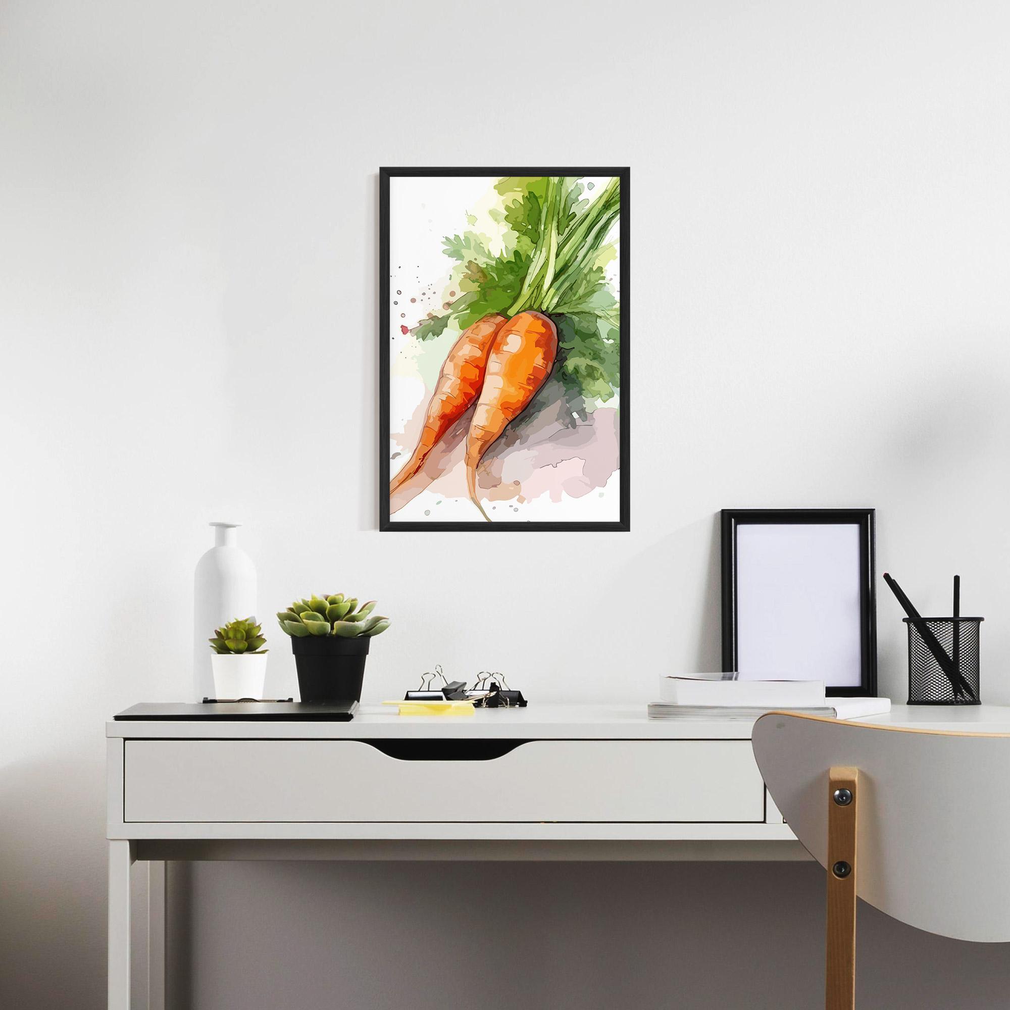 Keretezett Poszter Carrot Watercolor mockup 7