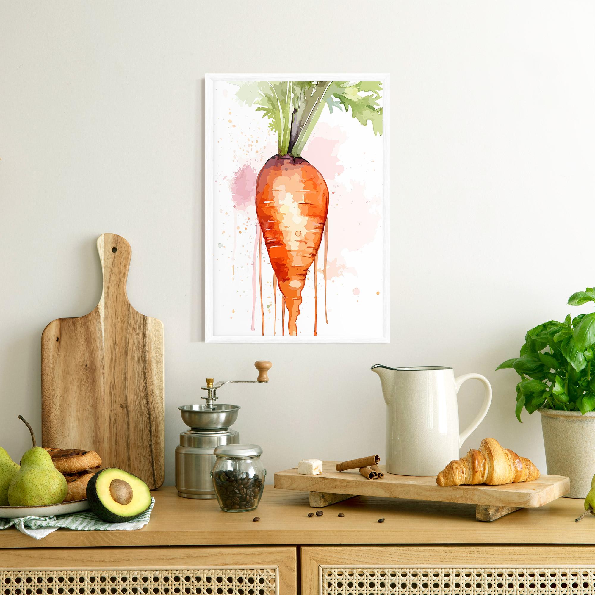 Keretezett Poszter Watercolor Carrot mockup 8