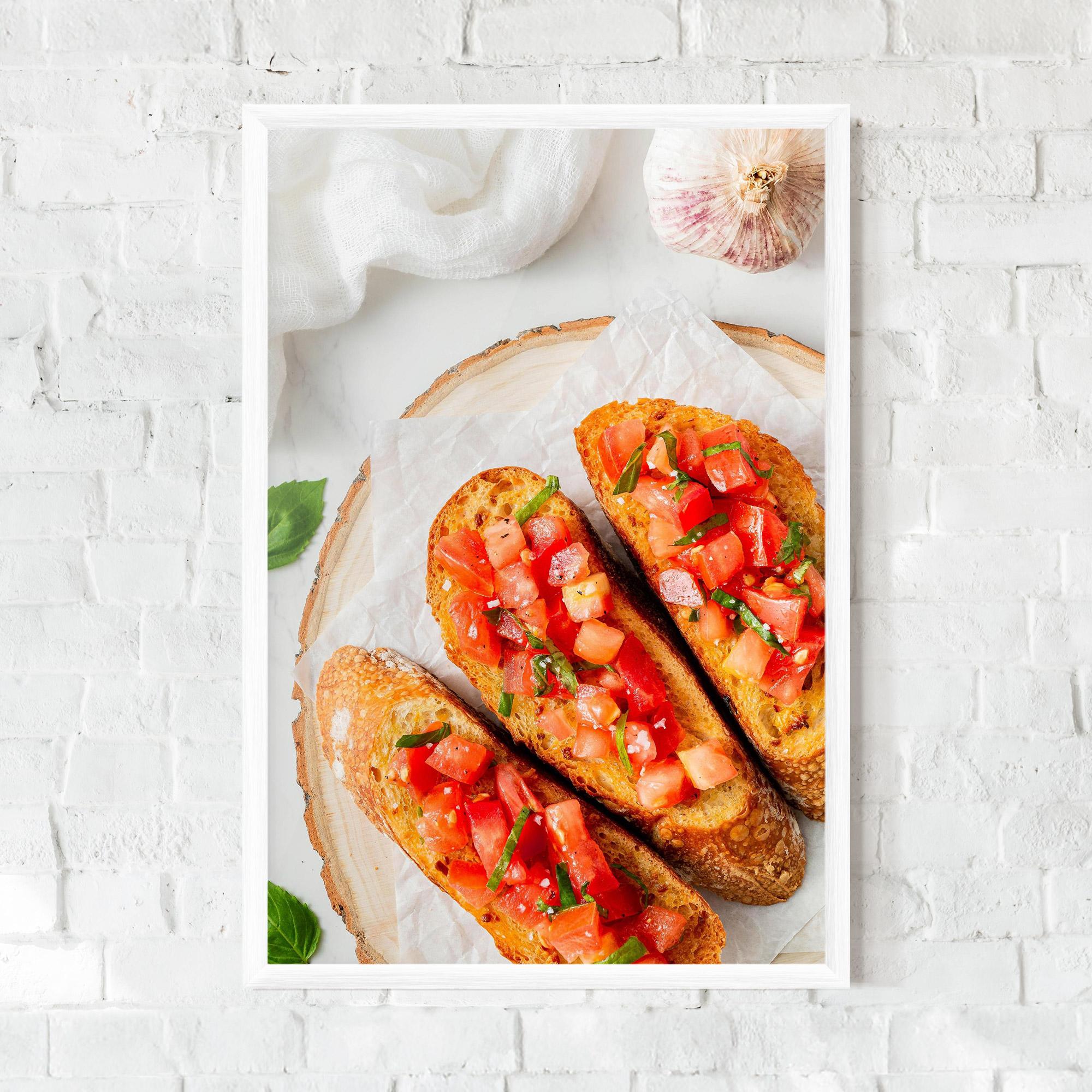 Keretezett Poszter Tomatoes On Bread mockup 0