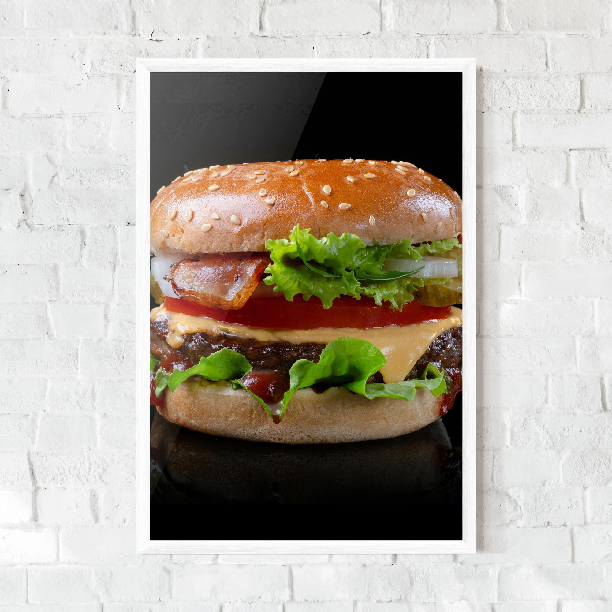 Keretezett Poszter Yumm Hamburger mockup 0