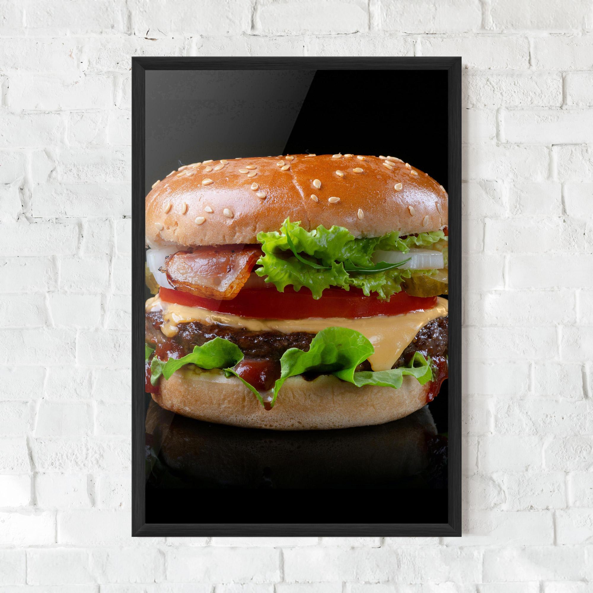 Keretezett Poszter Yumm Hamburger mockup 0