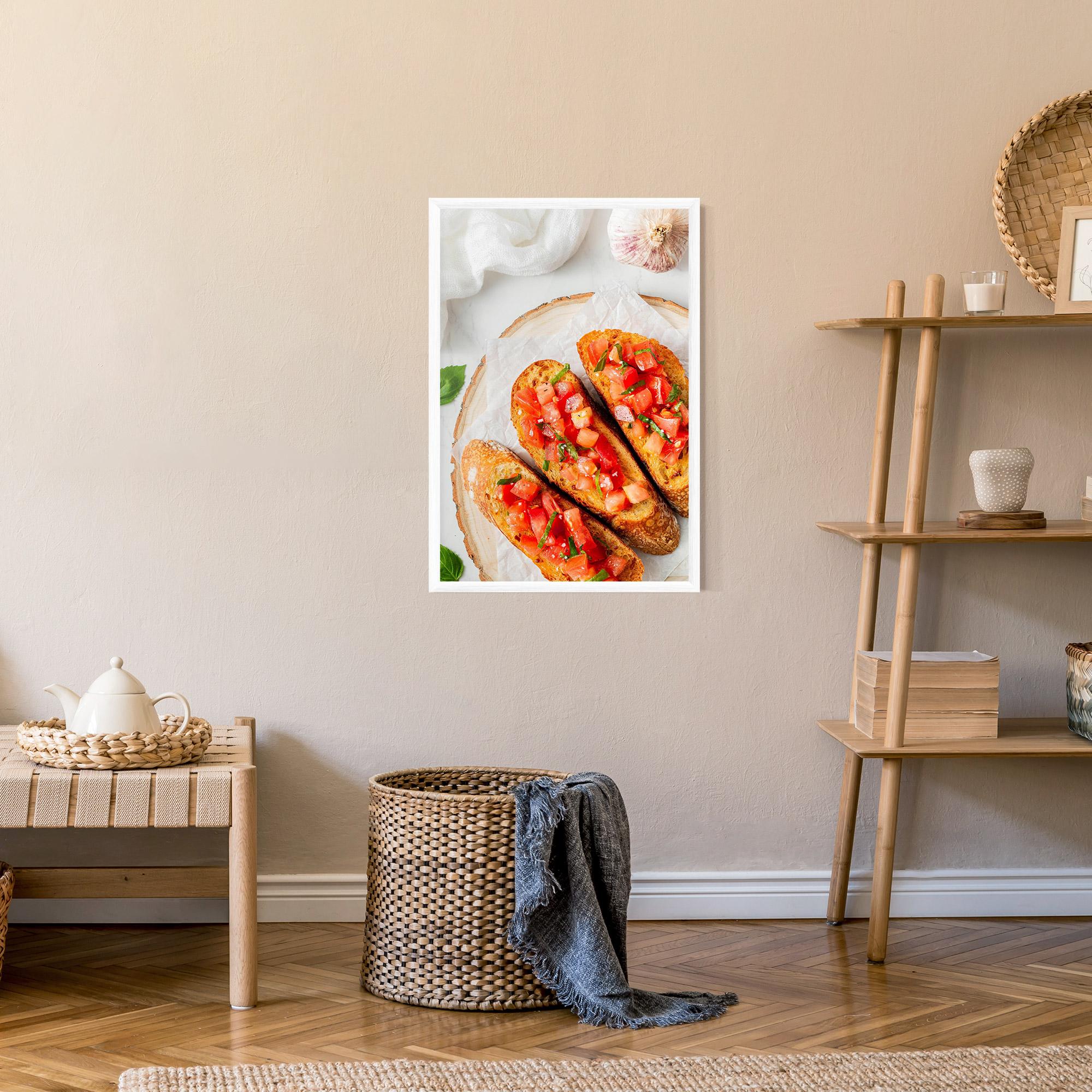 Keretezett Poszter Tomatoes On Bread mockup 9