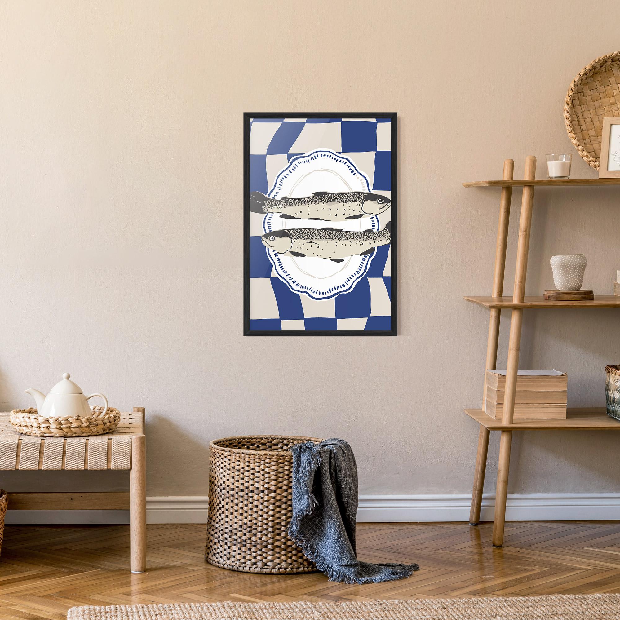 Keretezett Poszter Food Fish mockup 9