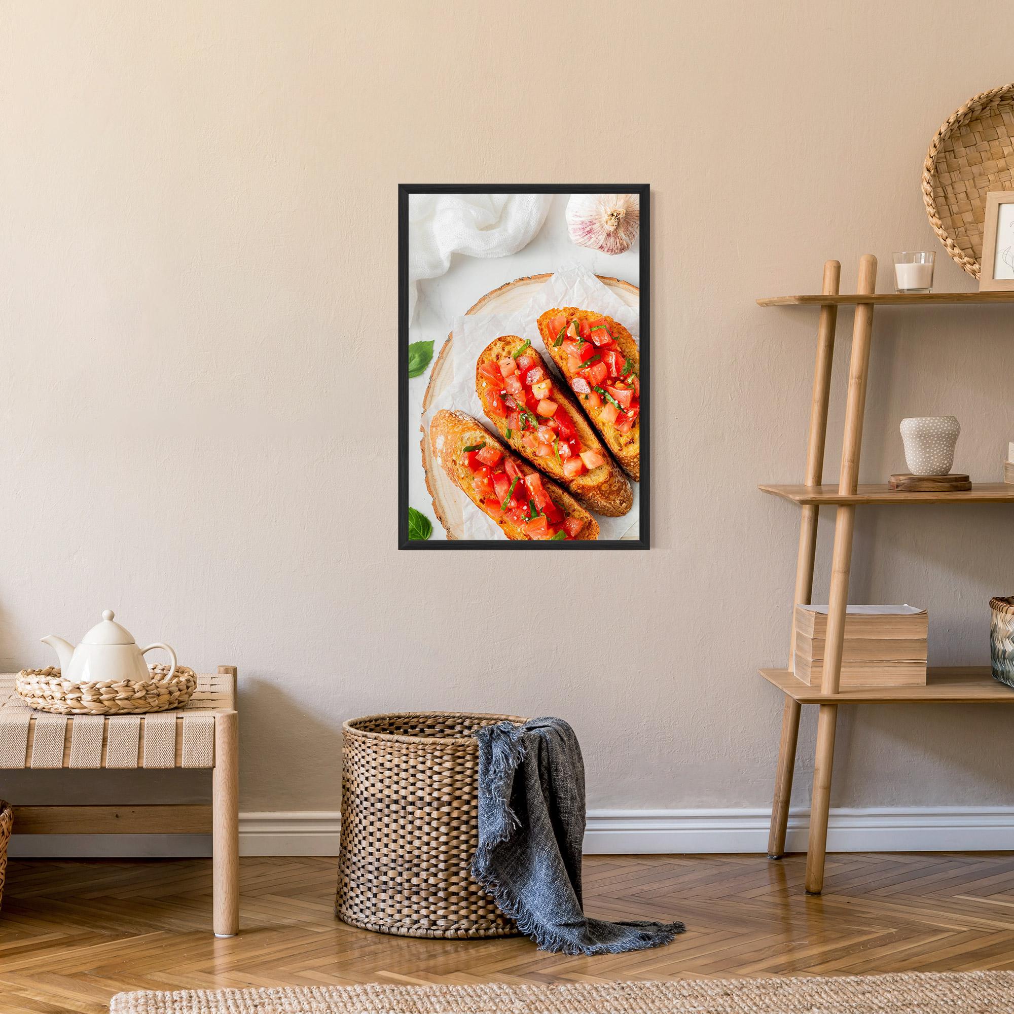 Keretezett Poszter Tomatoes On Bread mockup 9