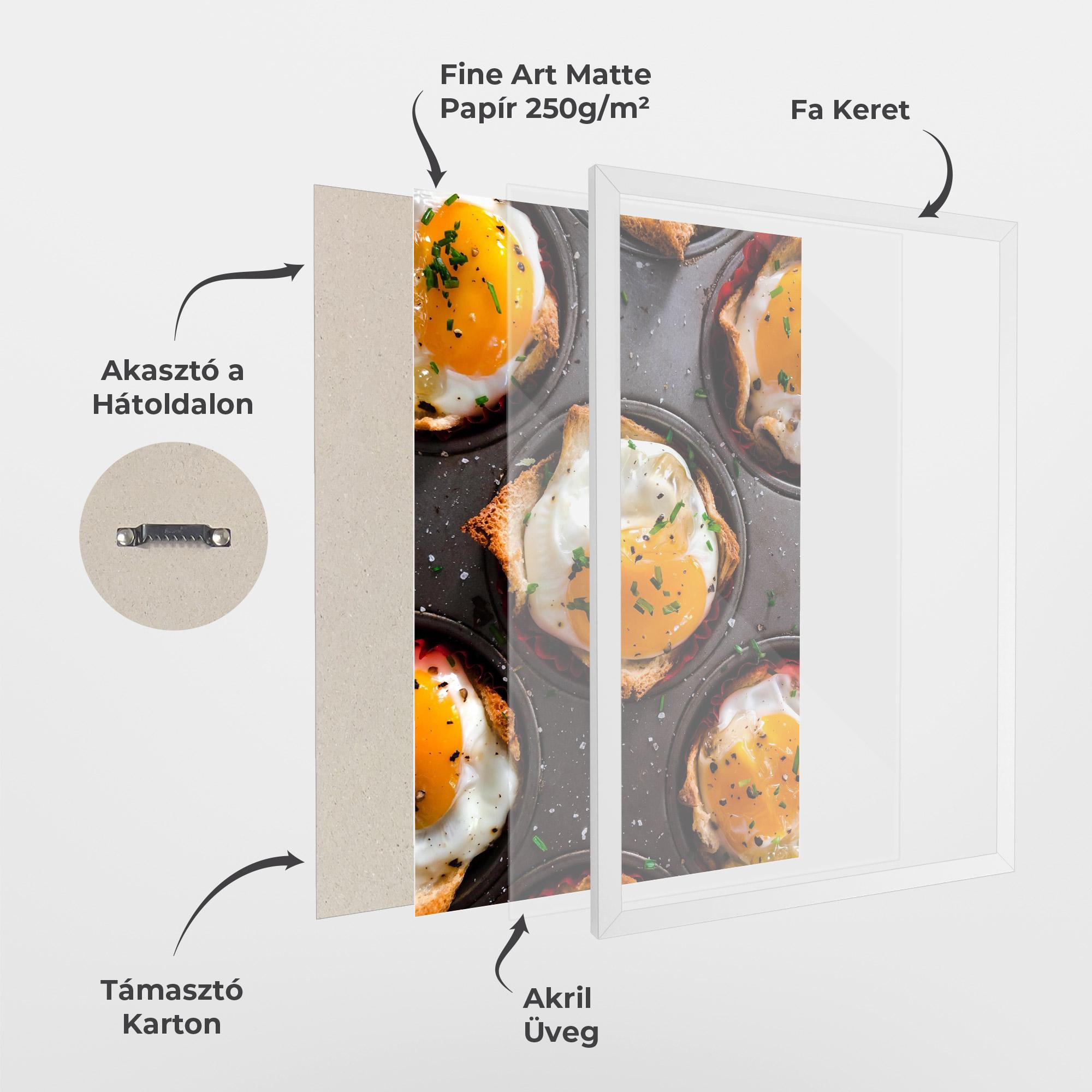 Keretezett Poszter Egg On Tray mockup 1