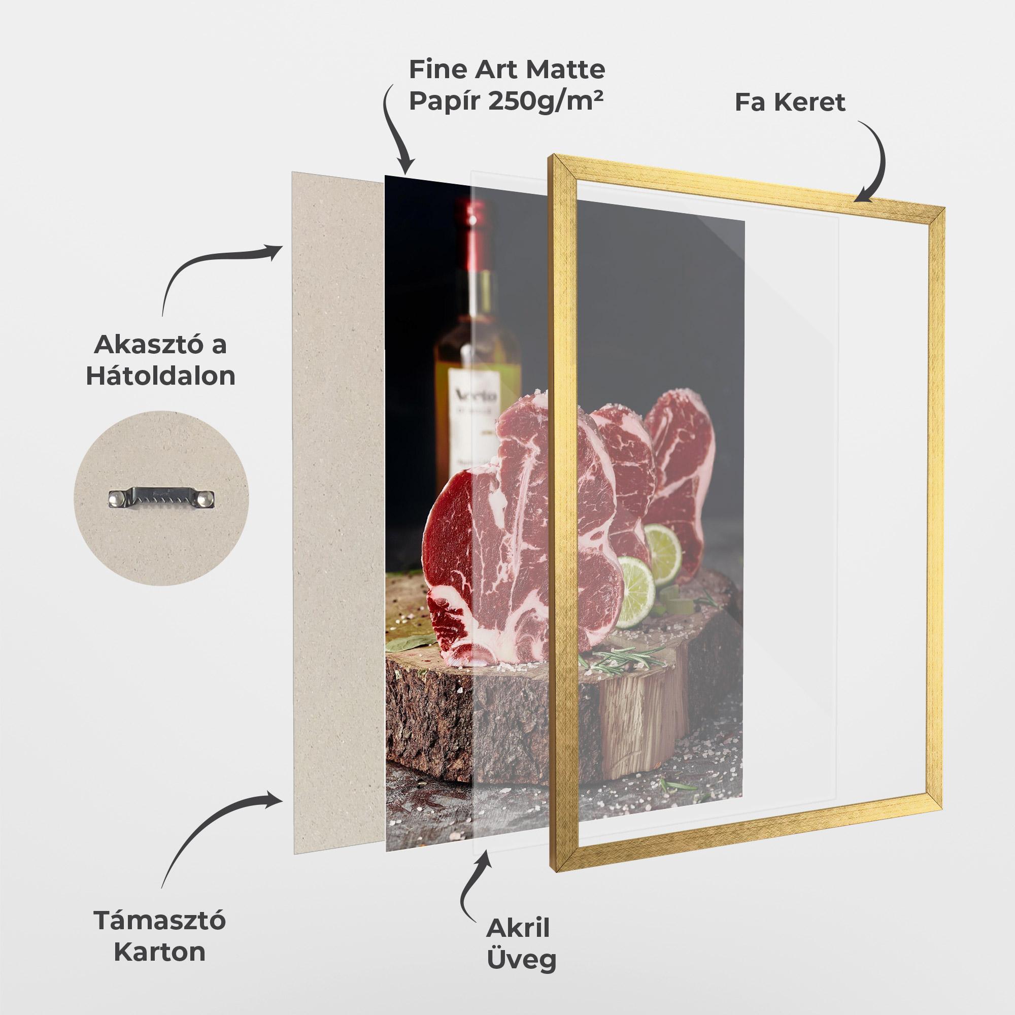 Keretezett Poszter Preparing The Meat mockup 1