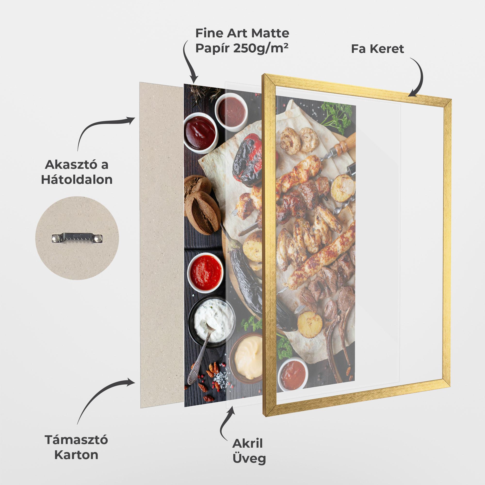 Keretezett Poszter Skewers mockup 1