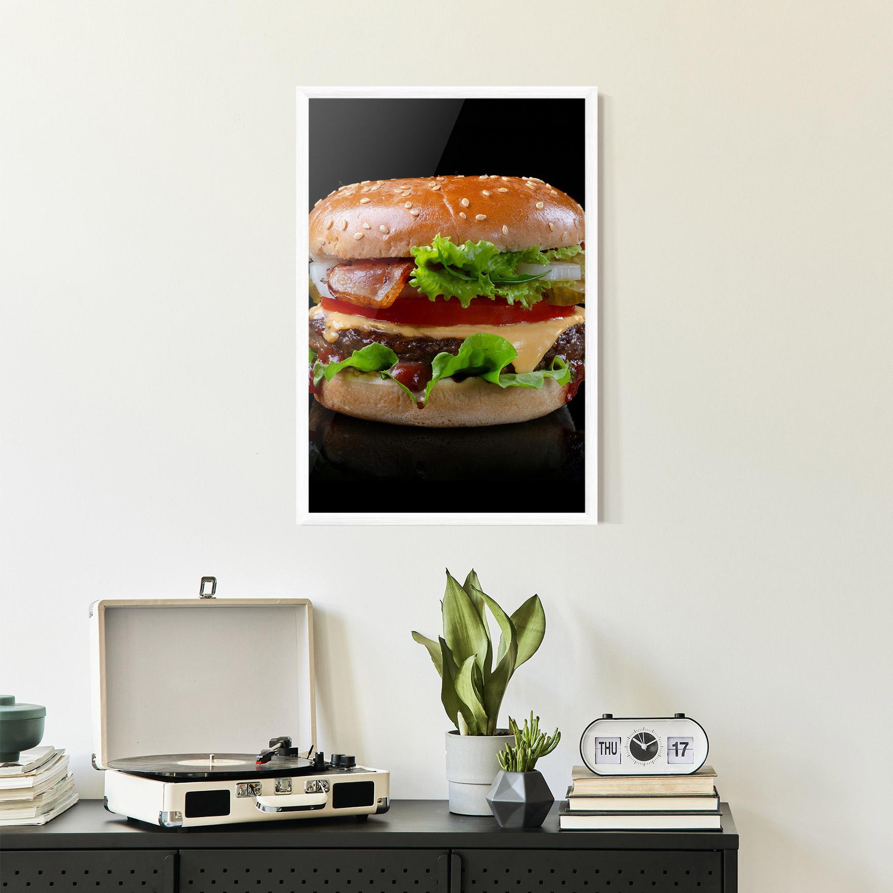 Keretezett Poszter Yumm Hamburger mockup 2