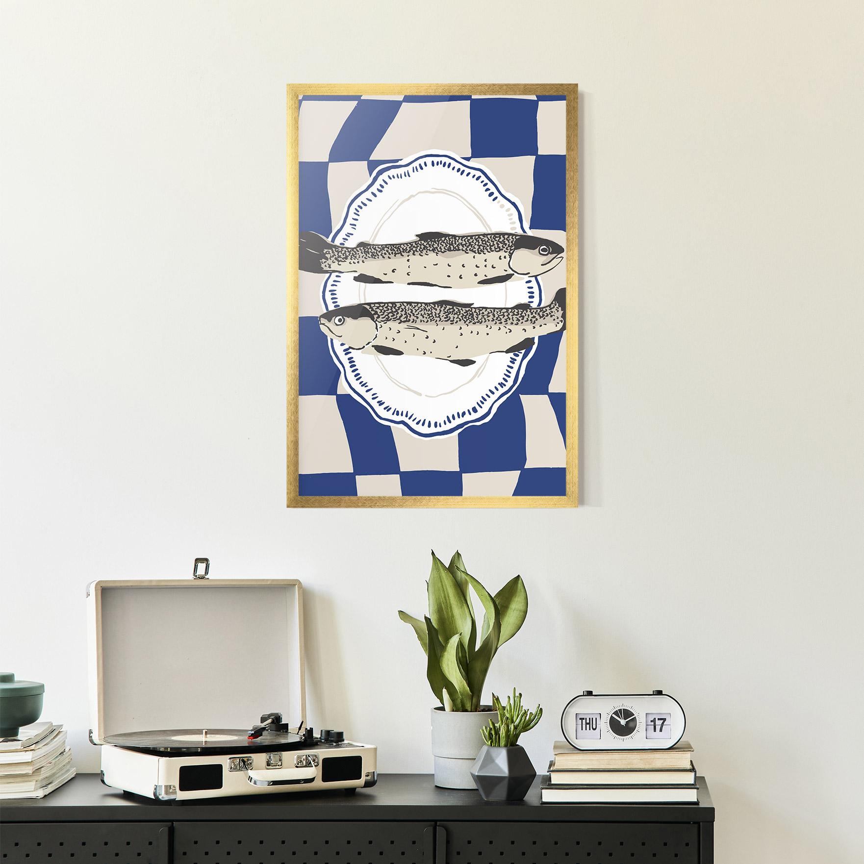 Keretezett Poszter Food Fish mockup 2