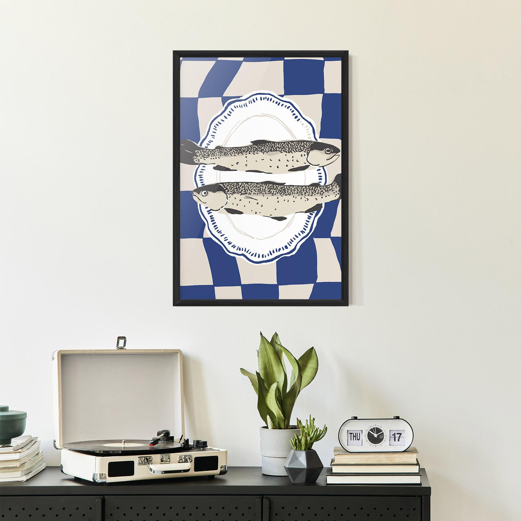 Keretezett Poszter Food Fish mockup 2